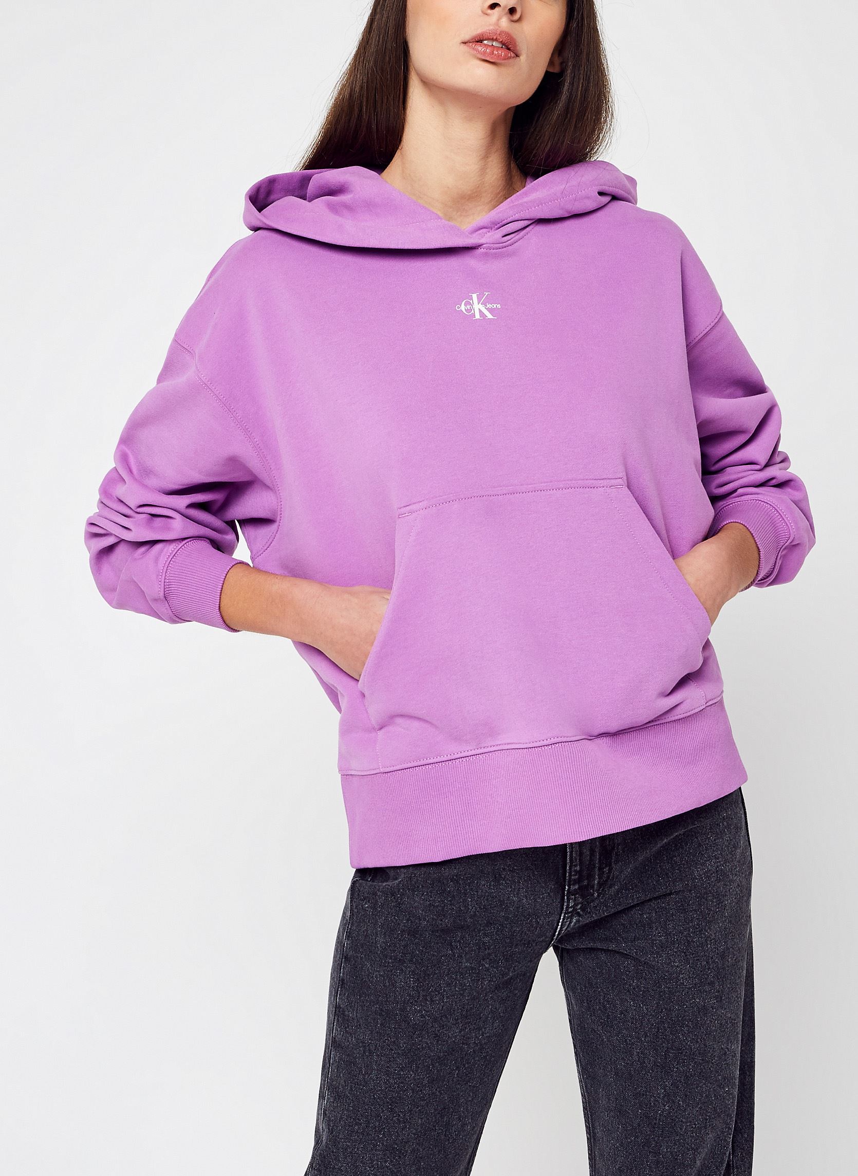 Vêtements Calvin Klein Jeans Micro Monologo Hoodie pour Accessoires