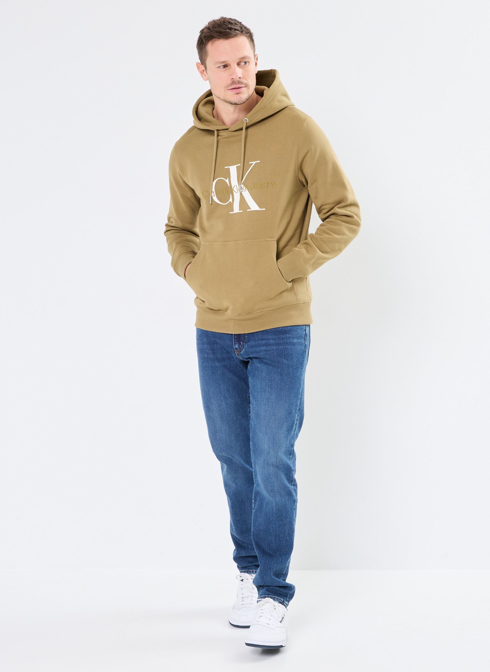 Kapuzenpullover Seasonal Monologo Regular Hoodie herren grün Calvin Klein Jeans Kapuzenpullover Seasonal Monologo Regular Hoodie herren grün GOTHIC OLIVE