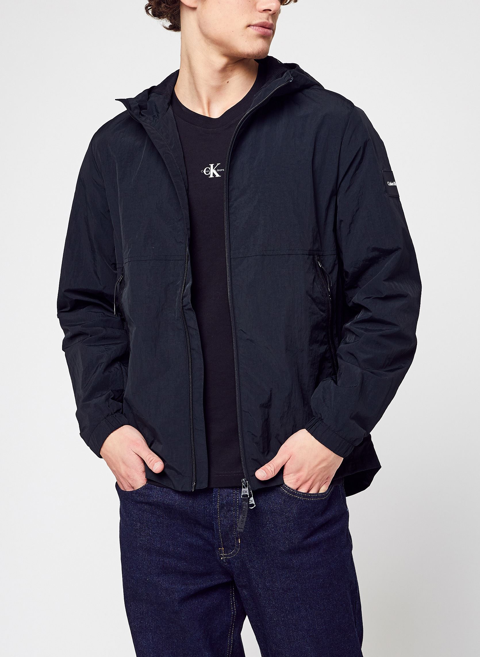 Vêtements Calvin Klein Crinkle Nylon Blouson W. Hood pour Accessoires