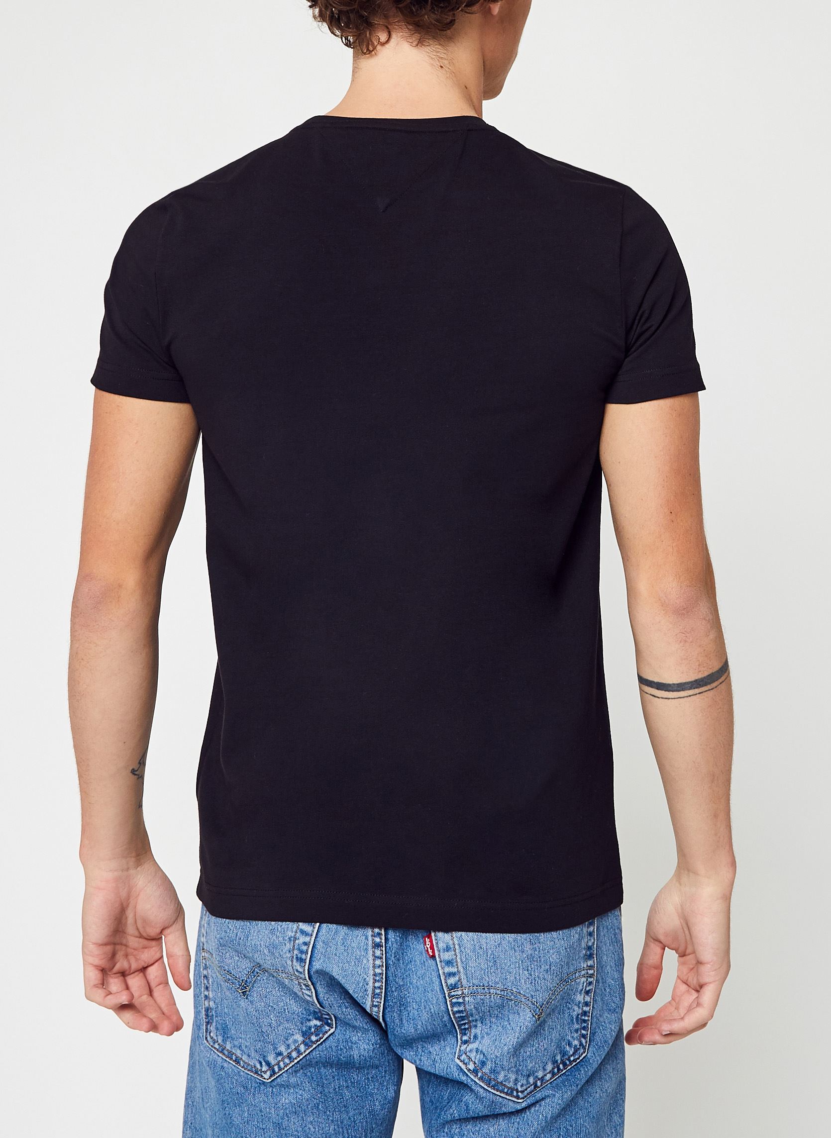 Tee-shirts Stretch Slim C-Neck Tee homme noir Tommy Hilfiger Tee-shirts Stretch Slim C-Neck Tee homme noir BLACK