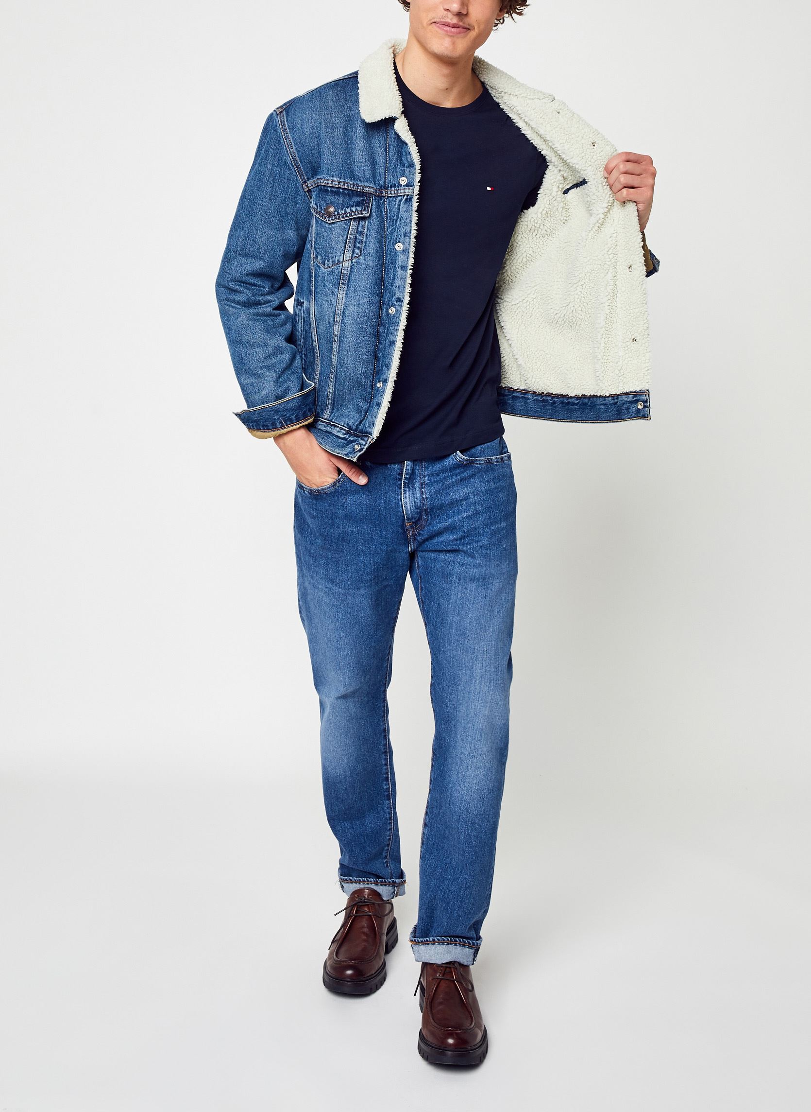 Tee-shirts Stretch Slim C-Neck Tee homme bleu Tommy Hilfiger Tee-shirts Stretch Slim C-Neck Tee homme bleu DESERT SKY