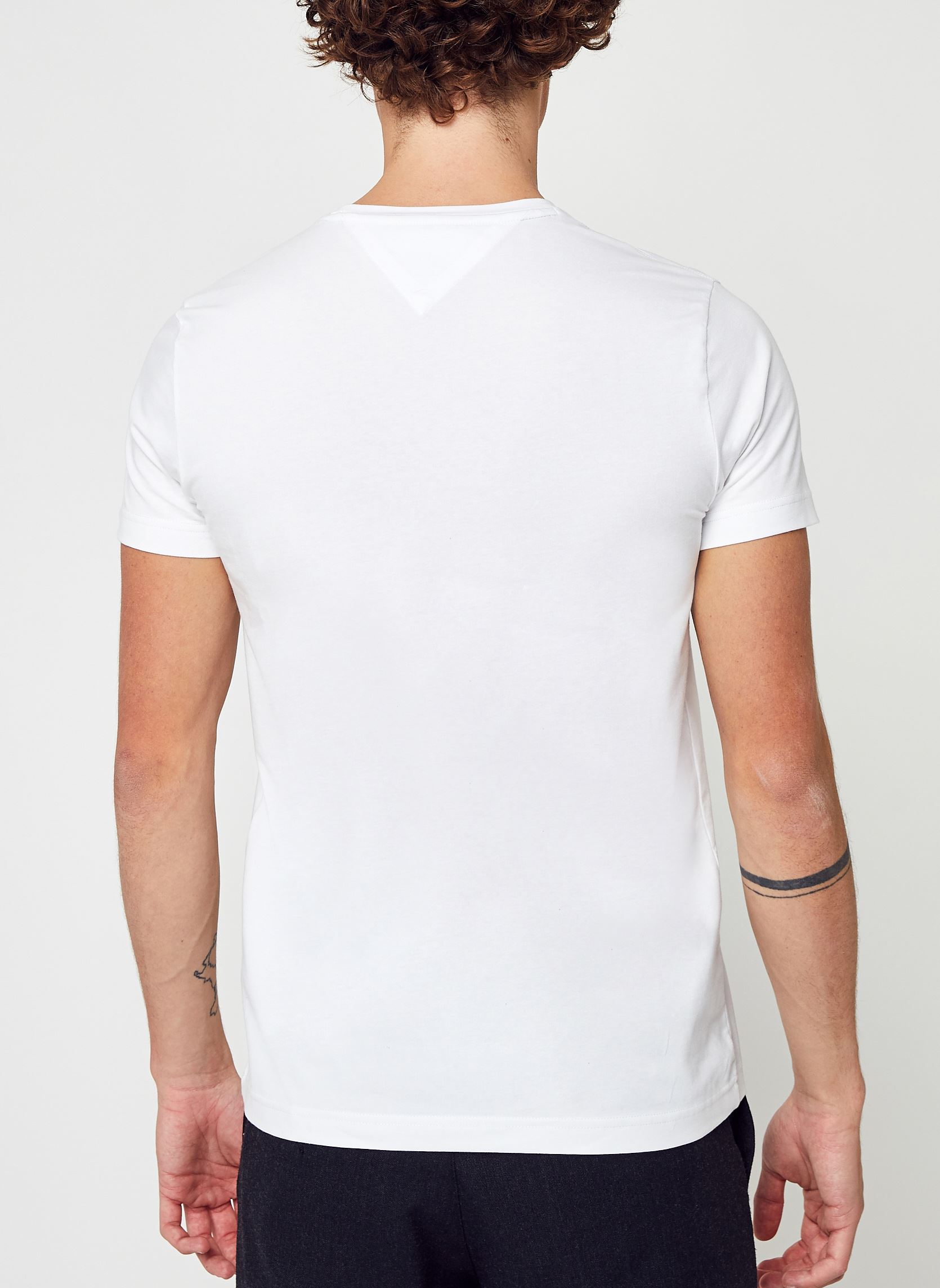 Tee-shirts Stretch Slim C-Neck Tee homme blanc Tommy Hilfiger Tee-shirts Stretch Slim C-Neck Tee homme blanc WHITE