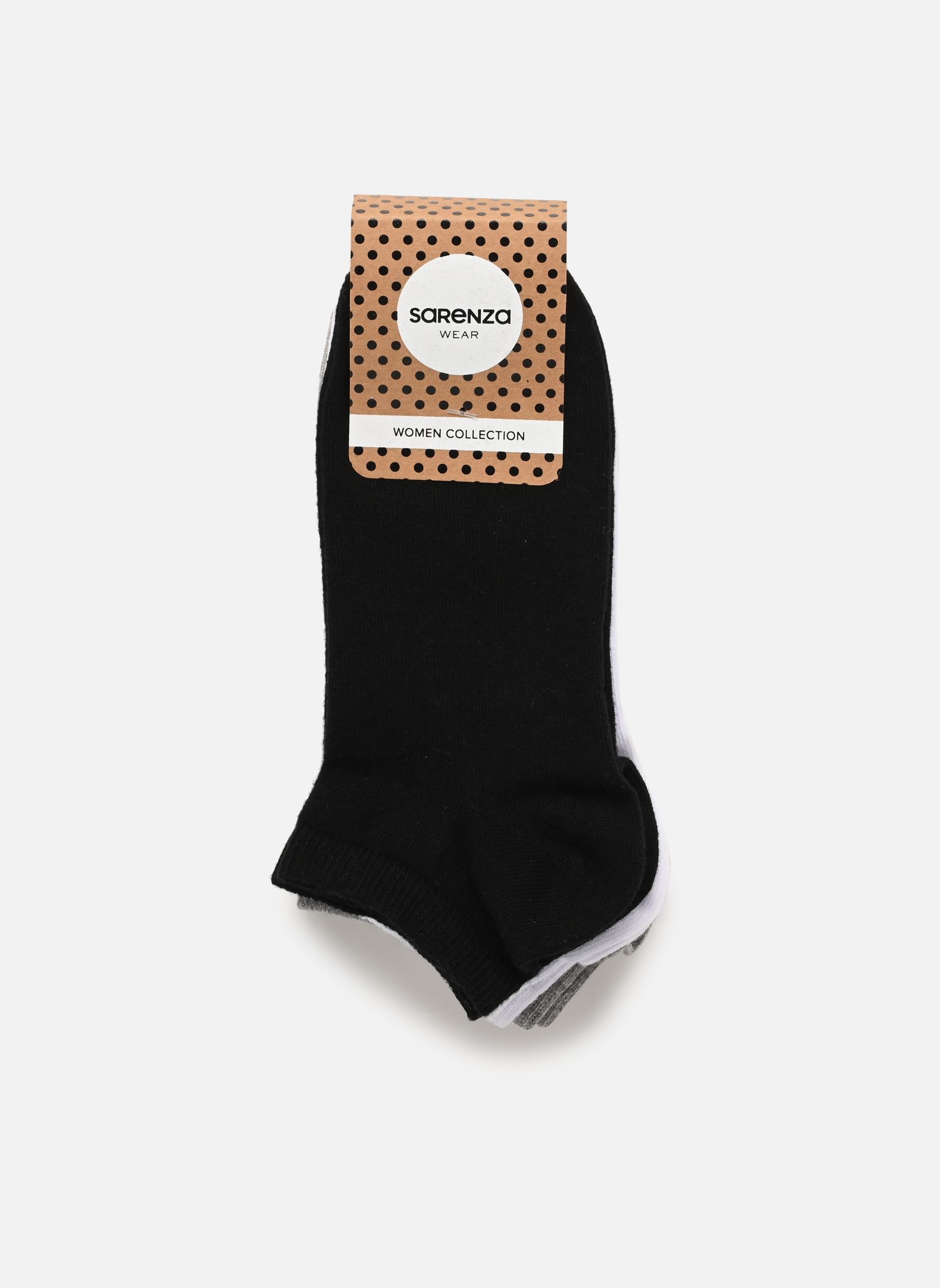Sokken Lot de 3 paires invisible femme dames zwart Sarenza Wear Sokken Lot de 3 paires invisible femme dames zwart NOIR BLANC GRIS