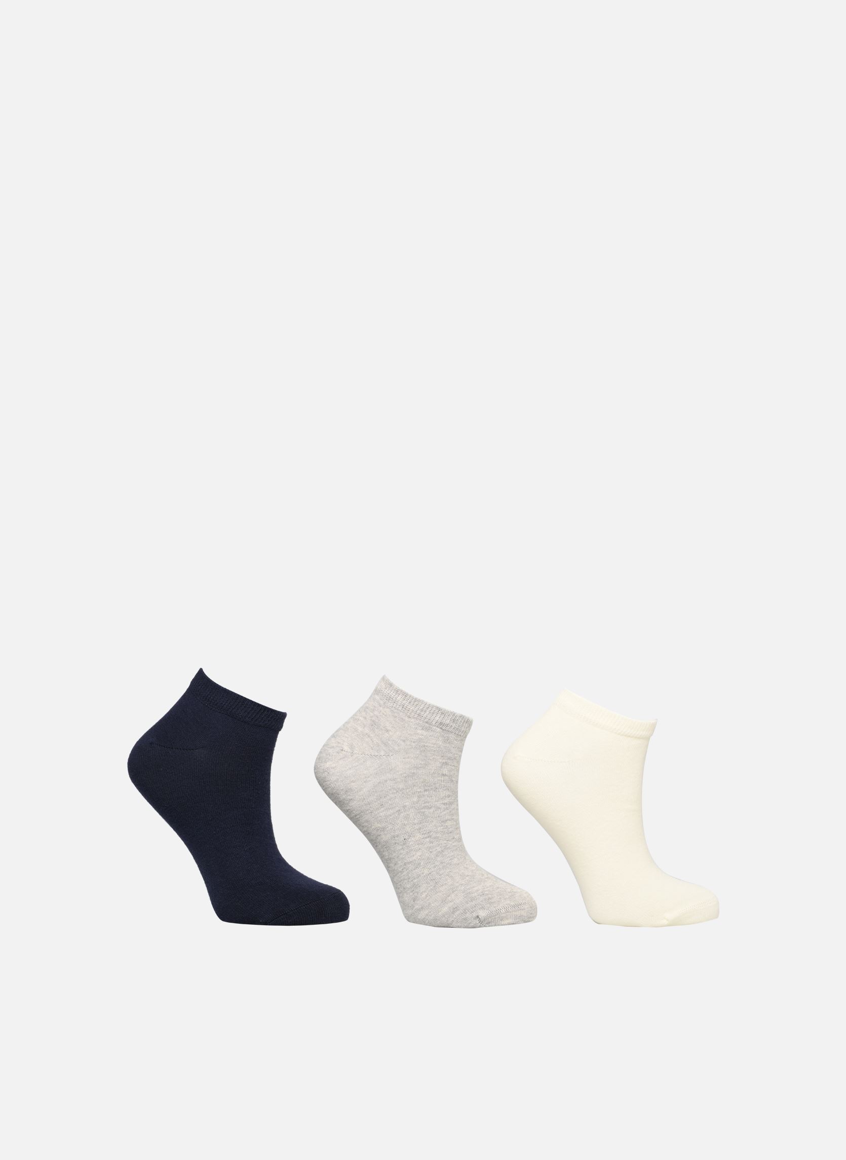 Calze Lot de 3 paires invisible femme donna blu Sarenza Wear Calze Lot de 3 paires invisible femme donna blu MARINE ÉCRU GRIS CHINÉ