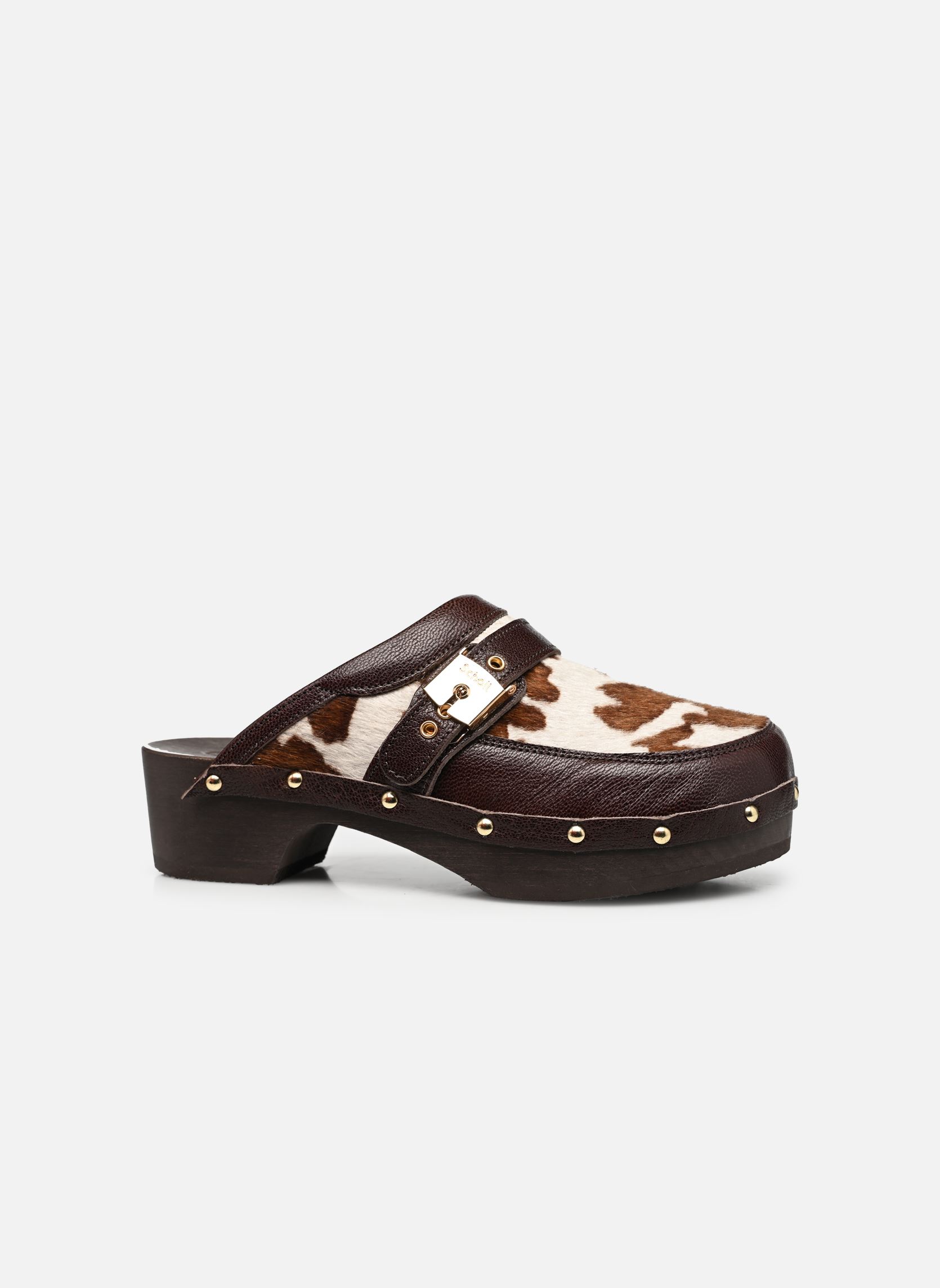 Mules PESCURA CLOG 50 ICONIC femme multicolore Scholl Mules PESCURA CLOG 50 ICONIC femme multicolore Off White/Brown