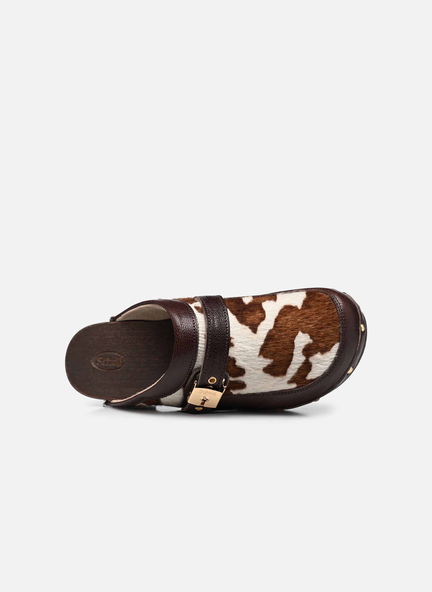 Mules PESCURA CLOG 50 ICONIC femme multicolore Scholl Mules PESCURA CLOG 50 ICONIC femme multicolore Off White/Brown