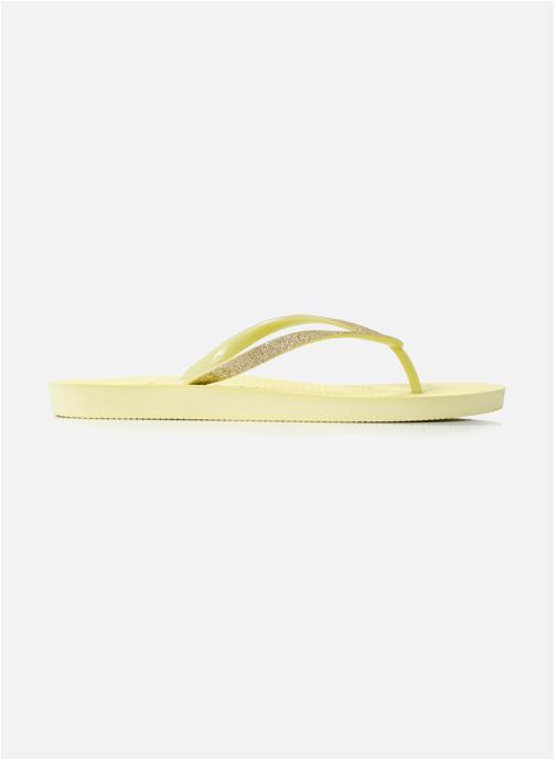 Isotoner Tongs Tongs Femme tige paillettes Marine femme jaune