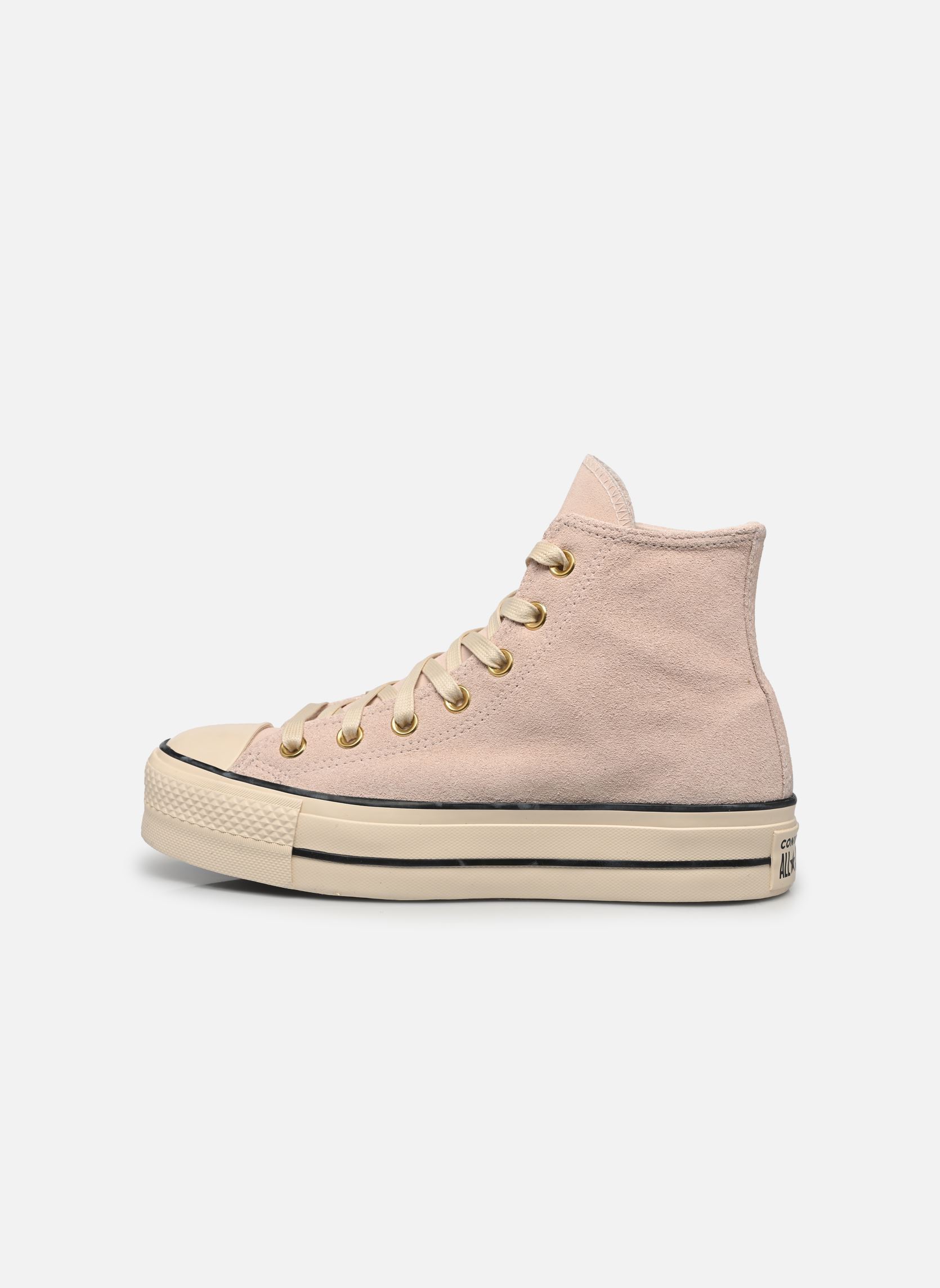 Baskets basses Chuck Taylor All Star Lift Suede Hi femme rose Converse Baskets basses Chuck Taylor All Star Lift Suede Hi femme rose PALE PETAL/NATURAL IVORY