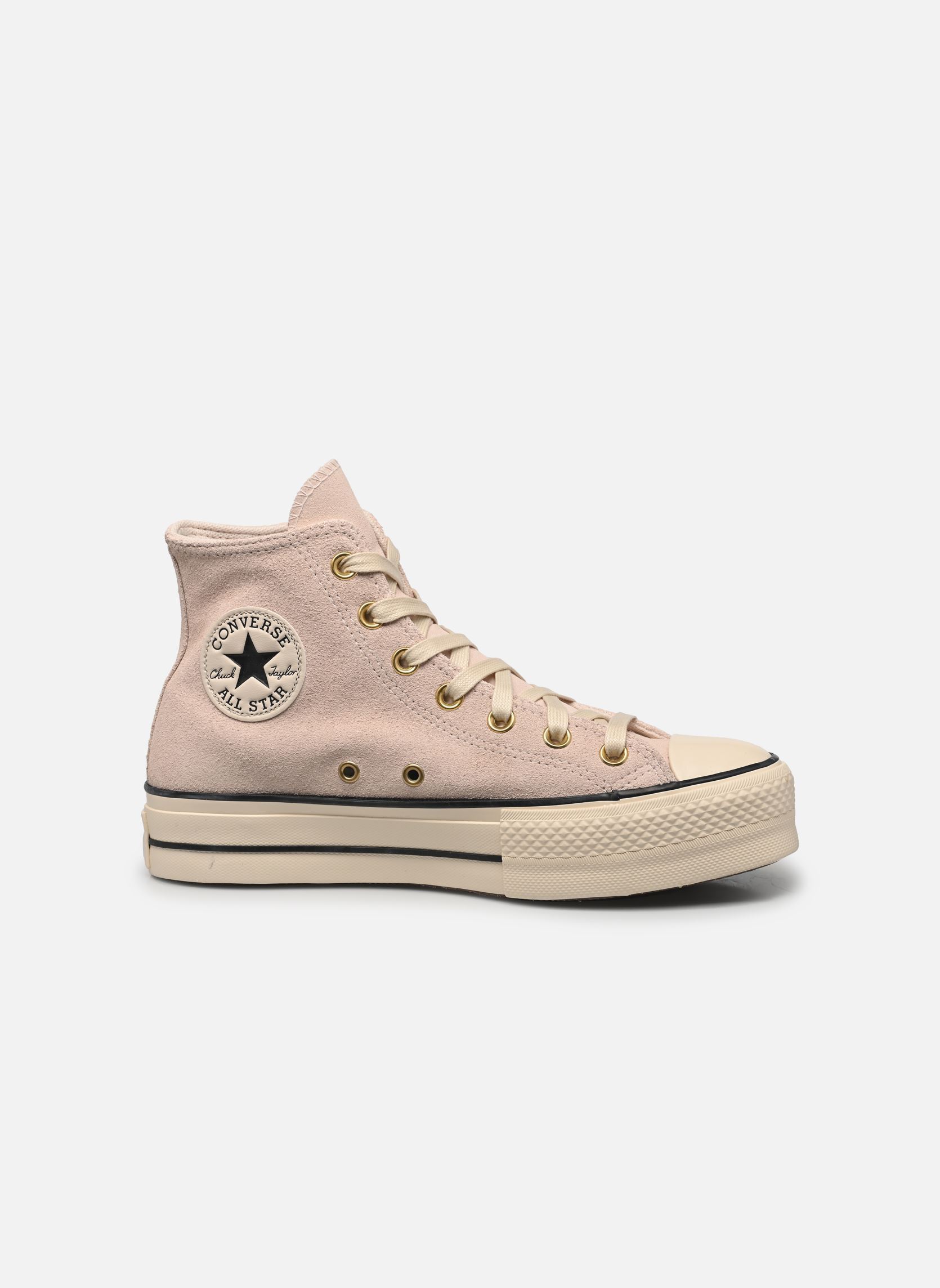 Baskets basses Chuck Taylor All Star Lift Suede Hi femme rose Converse Baskets basses Chuck Taylor All Star Lift Suede Hi femme rose PALE PETAL/NATURAL IVORY