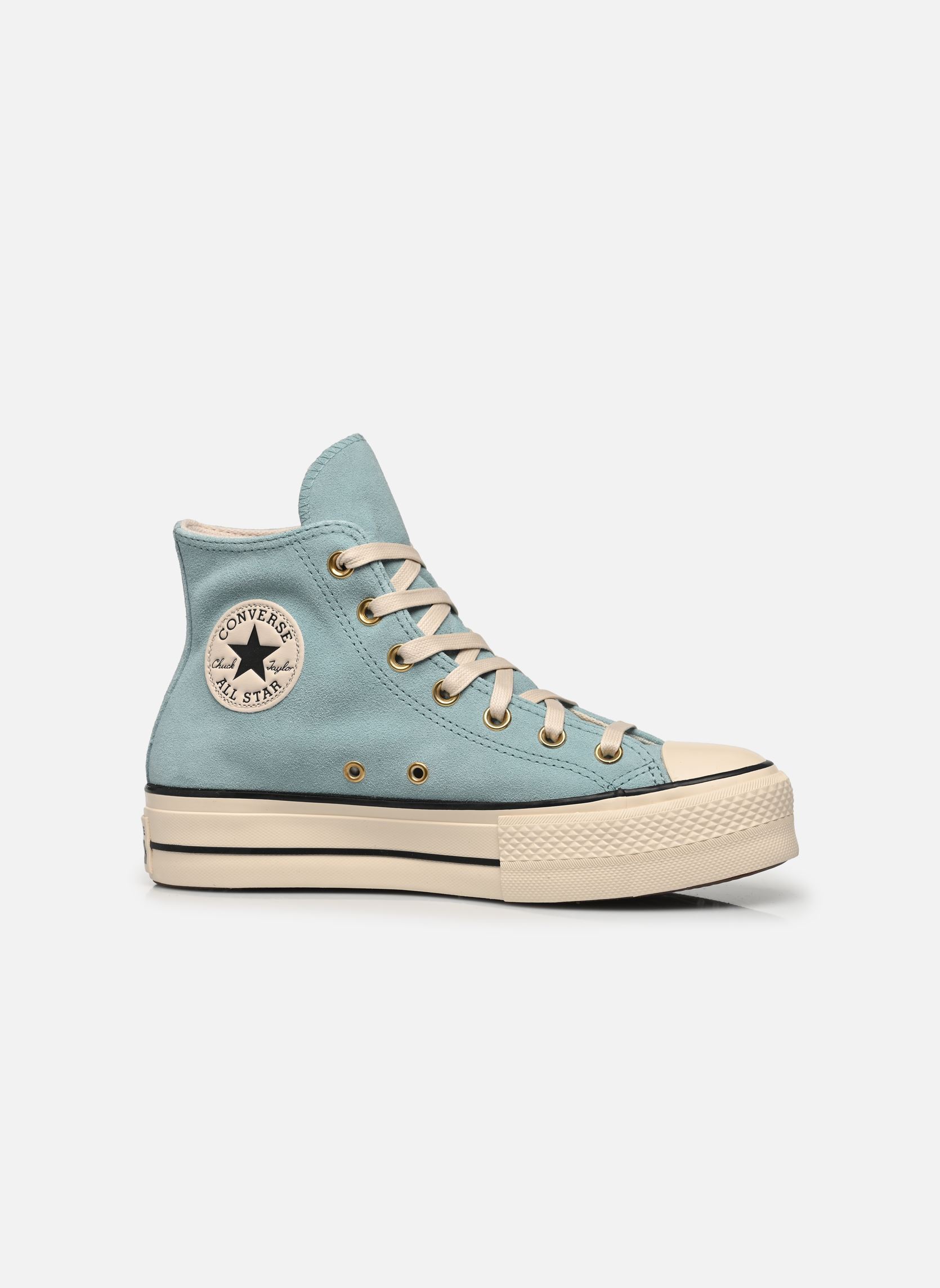 Niedrige Sneaker Chuck Taylor All Star Lift Suede Hi damen blau Converse Niedrige Sneaker Chuck Taylor All Star Lift Suede Hi damen blau VERNAL POOL/NATURAL IVORY