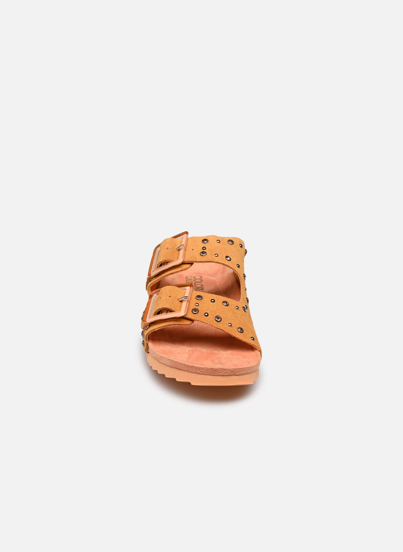 Sandales Sandales en suede avec clous HC.BIO304 femme jaune Colors of California Sandales Sandales en suede avec clous HC.BIO304 femme jaune ORA