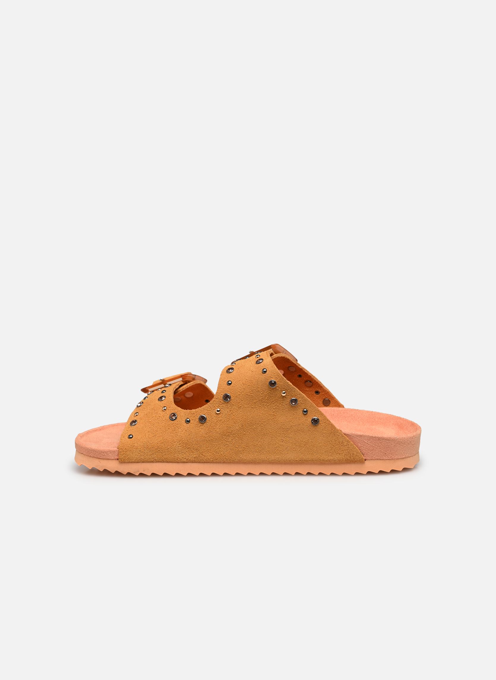 Sandales Sandales en suede avec clous HC.BIO304 femme jaune Colors of California Sandales Sandales en suede avec clous HC.BIO304 femme jaune ORA