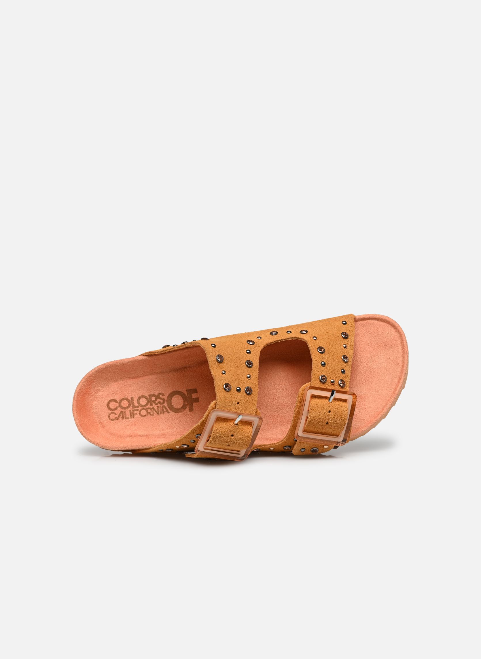 Sandales Sandales en suede avec clous HC.BIO304 femme jaune Colors of California Sandales Sandales en suede avec clous HC.BIO304 femme jaune ORA