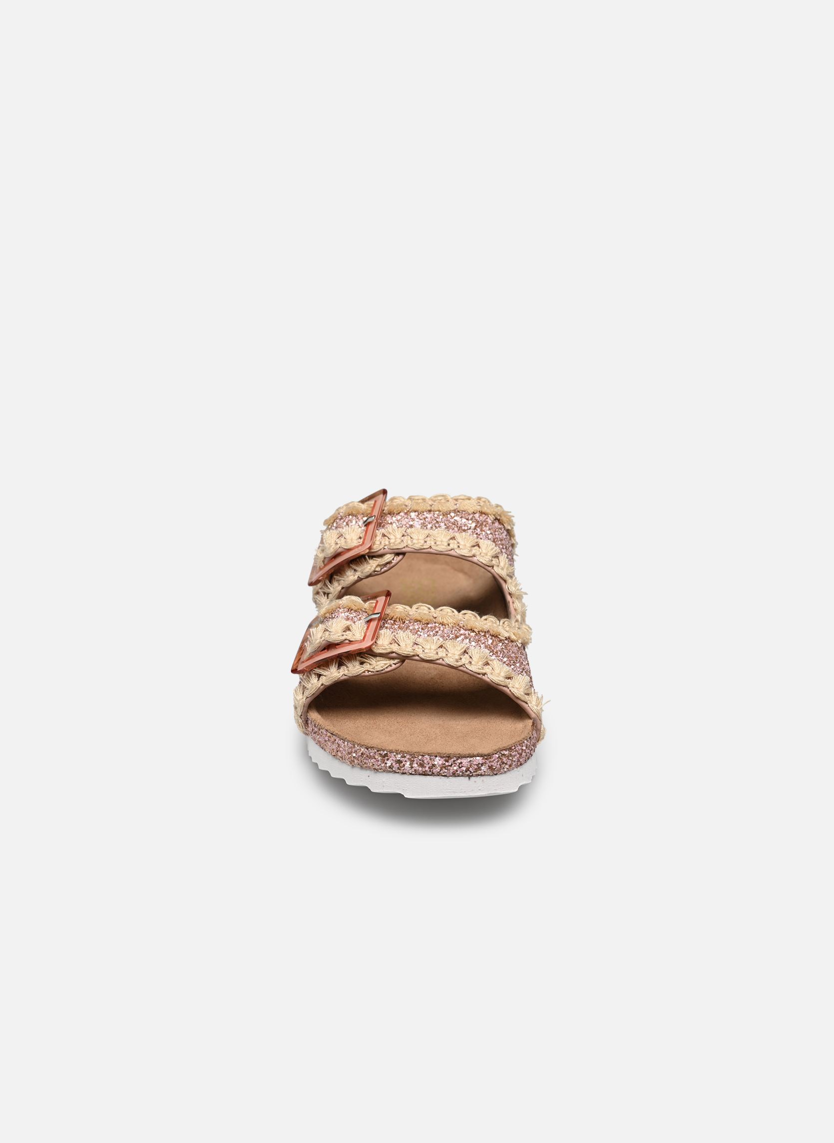 Sandalen Sandales pailletées au crochet HC.BIO079 damen rosa Colors of California Sandalen Sandales pailletées au crochet HC.BIO079 damen rosa LTPIN