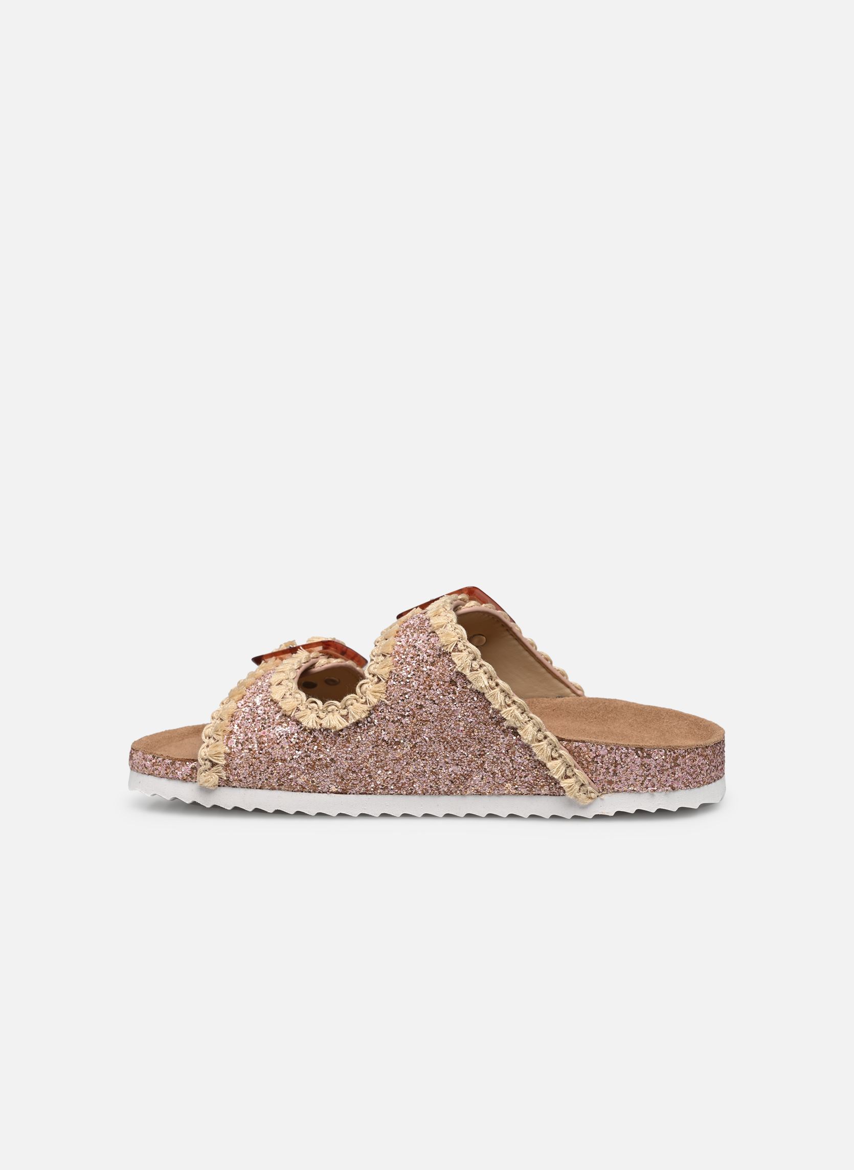 Sandalen Sandales pailletées au crochet HC.BIO079 damen rosa Colors of California Sandalen Sandales pailletées au crochet HC.BIO079 damen rosa LTPIN