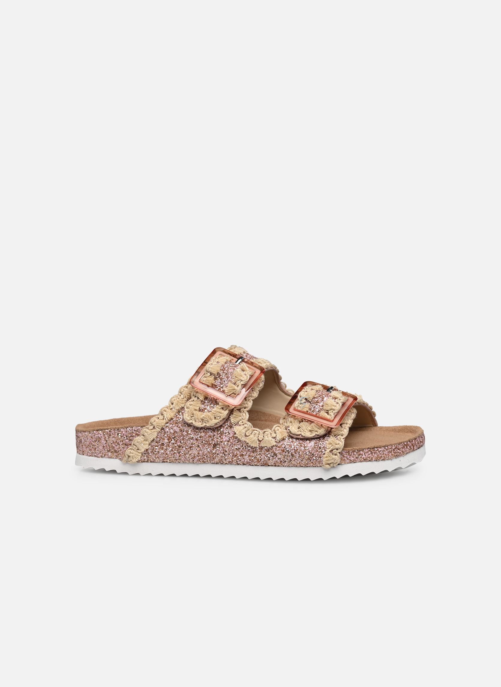 Sandalen Sandales pailletées au crochet HC.BIO079 damen rosa Colors of California Sandalen Sandales pailletées au crochet HC.BIO079 damen rosa LTPIN