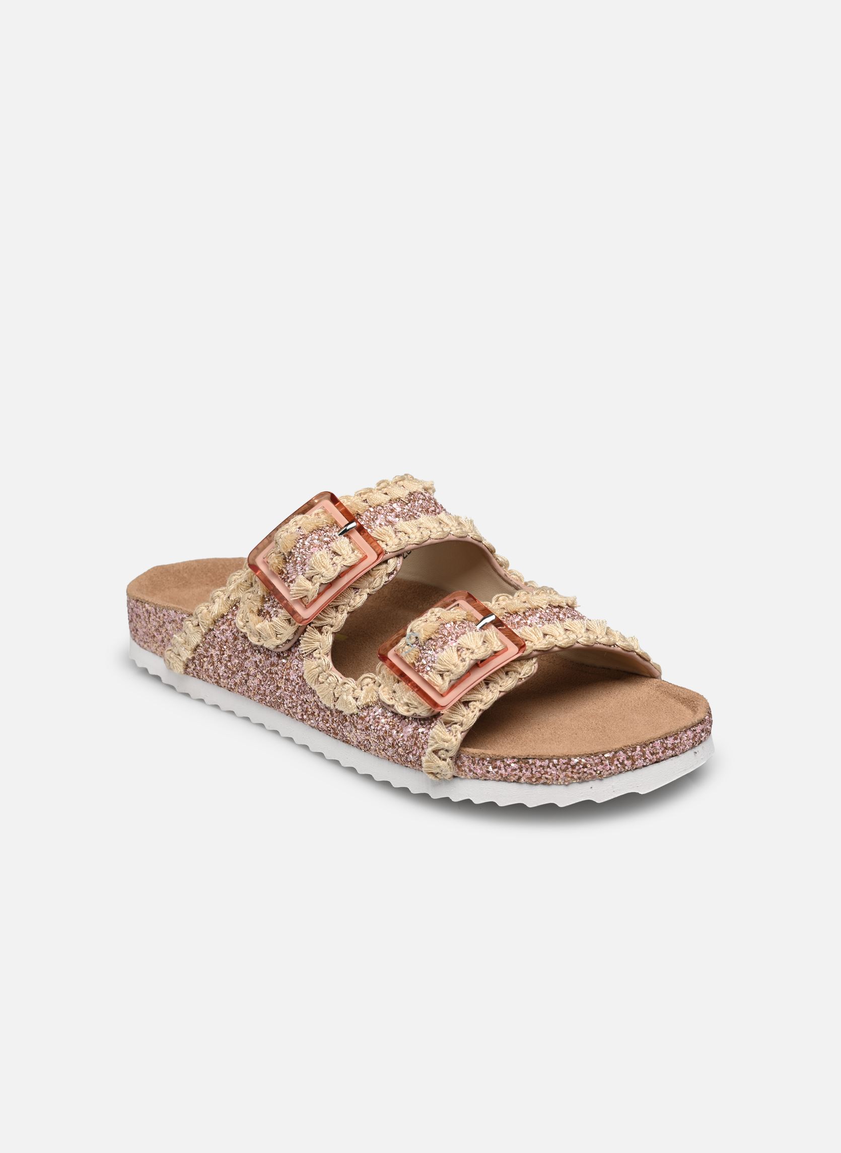 Sandalen Sandales pailletées au crochet HC.BIO079 damen rosa Colors of California Sandalen Sandales pailletées au crochet HC.BIO079 damen rosa LTPIN