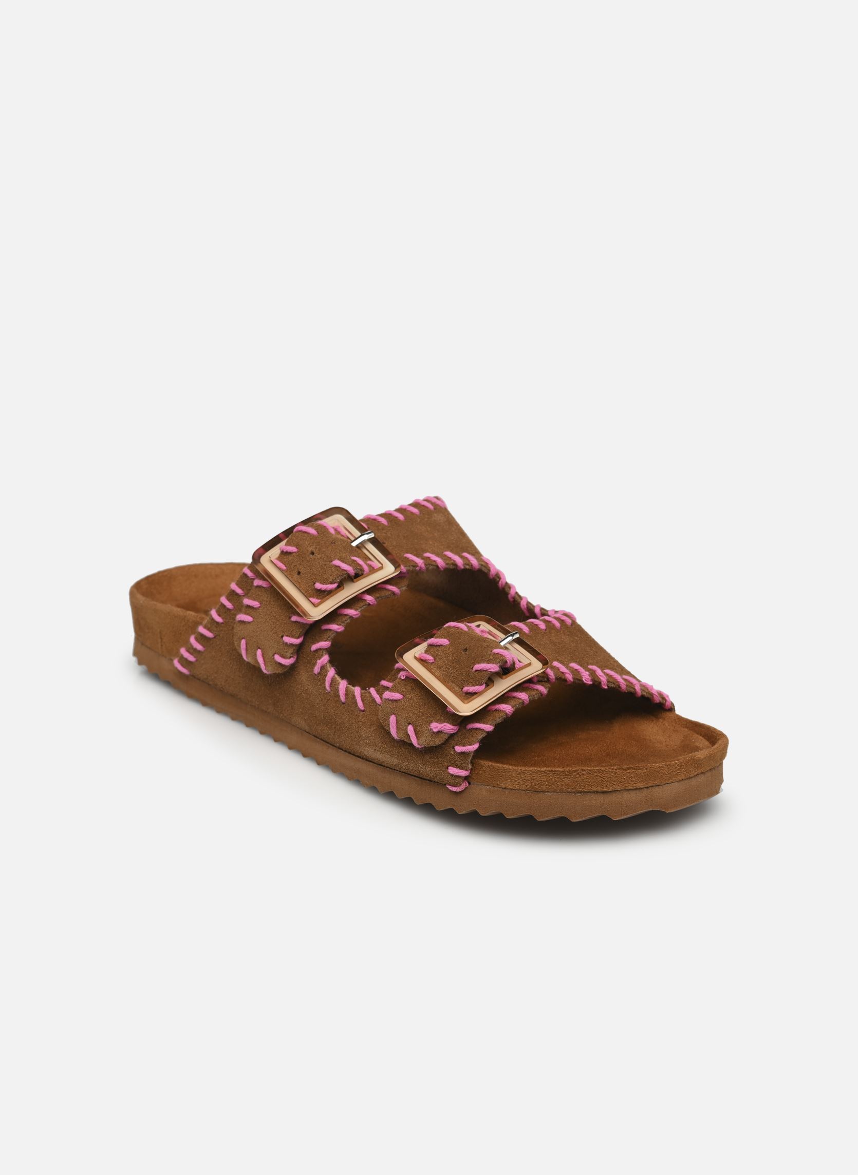 Sandales Sandales en suede avec coutures HC.BIO30 femme marron Colors of California Sandales Sandales en suede avec coutures HC.BIO30 femme marron TAN