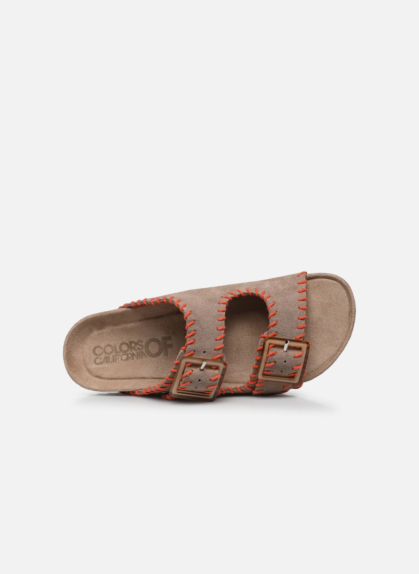 Sandales Sandales en suede avec coutures HC.BIO30 femme beige Colors of California Sandales Sandales en suede avec coutures HC.BIO30 femme beige MUD