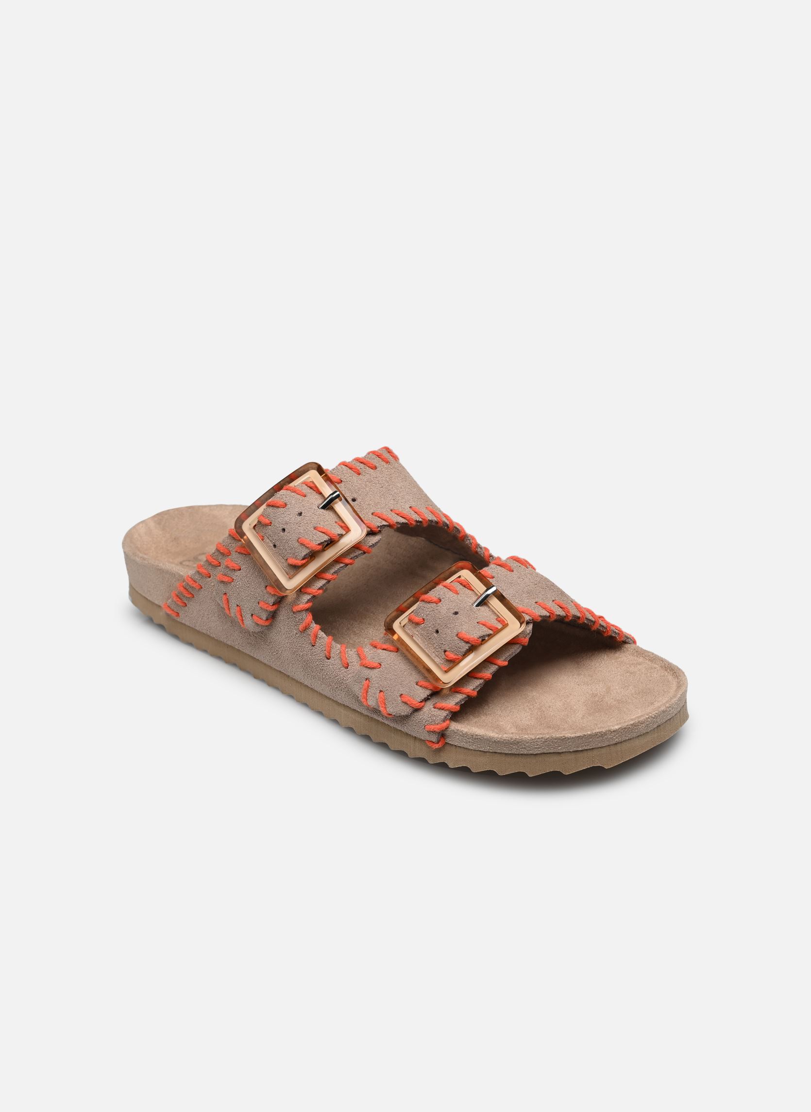 Sandales Sandales en suede avec coutures HC.BIO30 femme beige Colors of California Sandales Sandales en suede avec coutures HC.BIO30 femme beige MUD