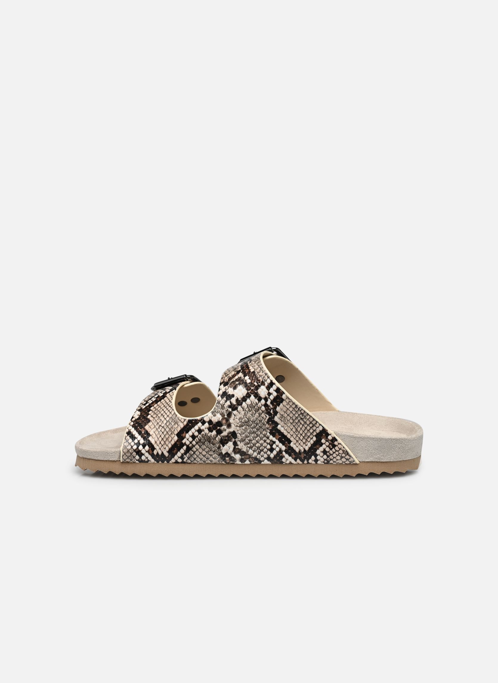 Sandales Sandales imprimées animalier avec boucle femme beige Colors of California Sandales Sandales imprimées animalier avec boucle femme beige NAT