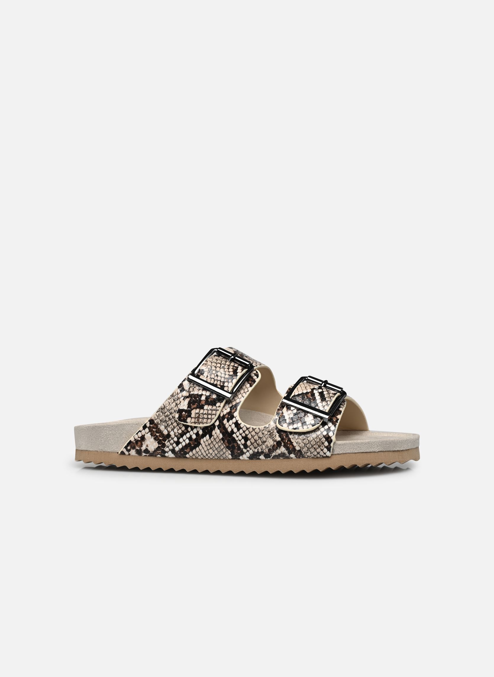Sandales Sandales imprimées animalier avec boucle femme beige Colors of California Sandales Sandales imprimées animalier avec boucle femme beige NAT