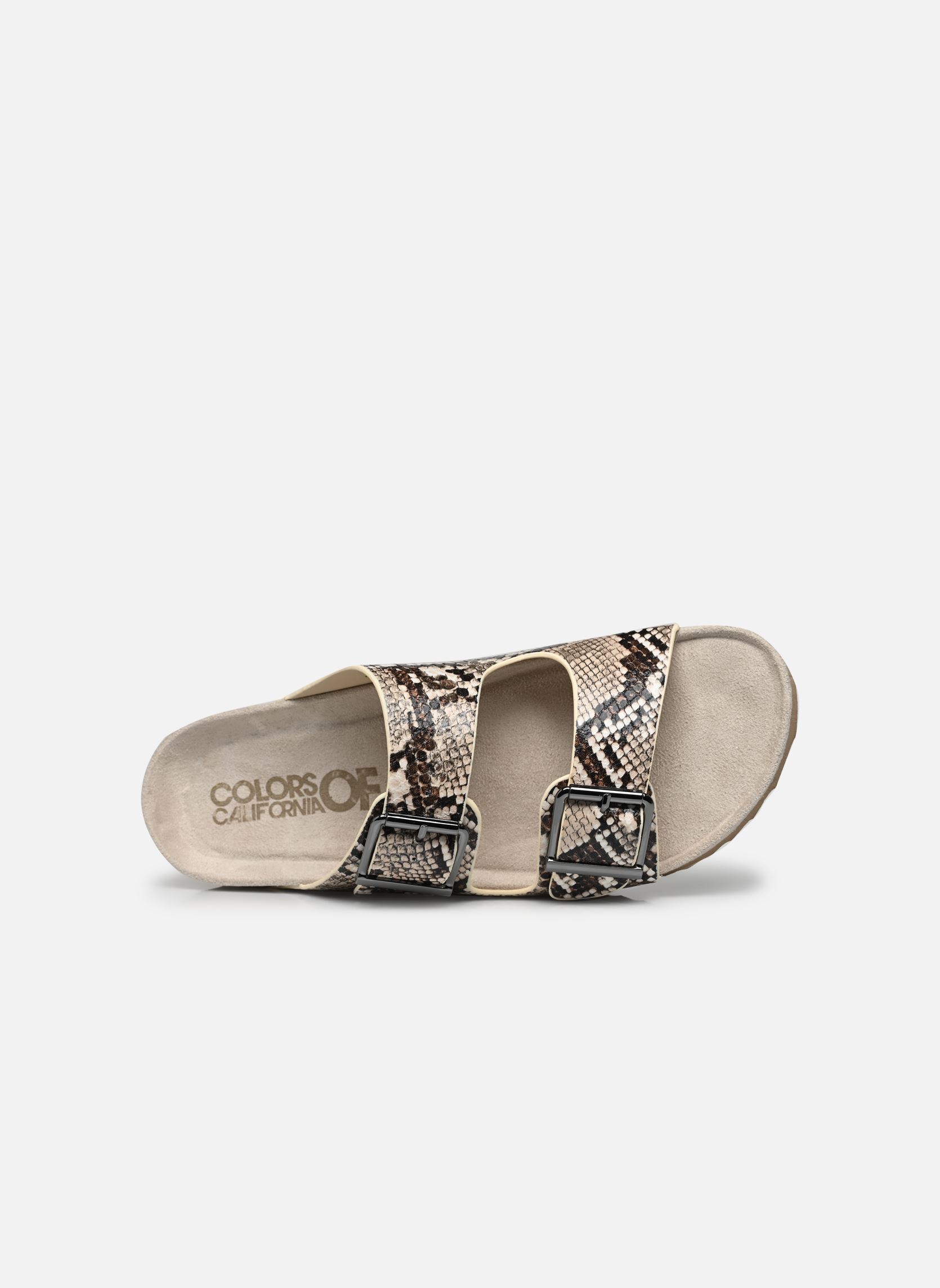 Sandales Sandales imprimées animalier avec boucle femme beige Colors of California Sandales Sandales imprimées animalier avec boucle femme beige NAT