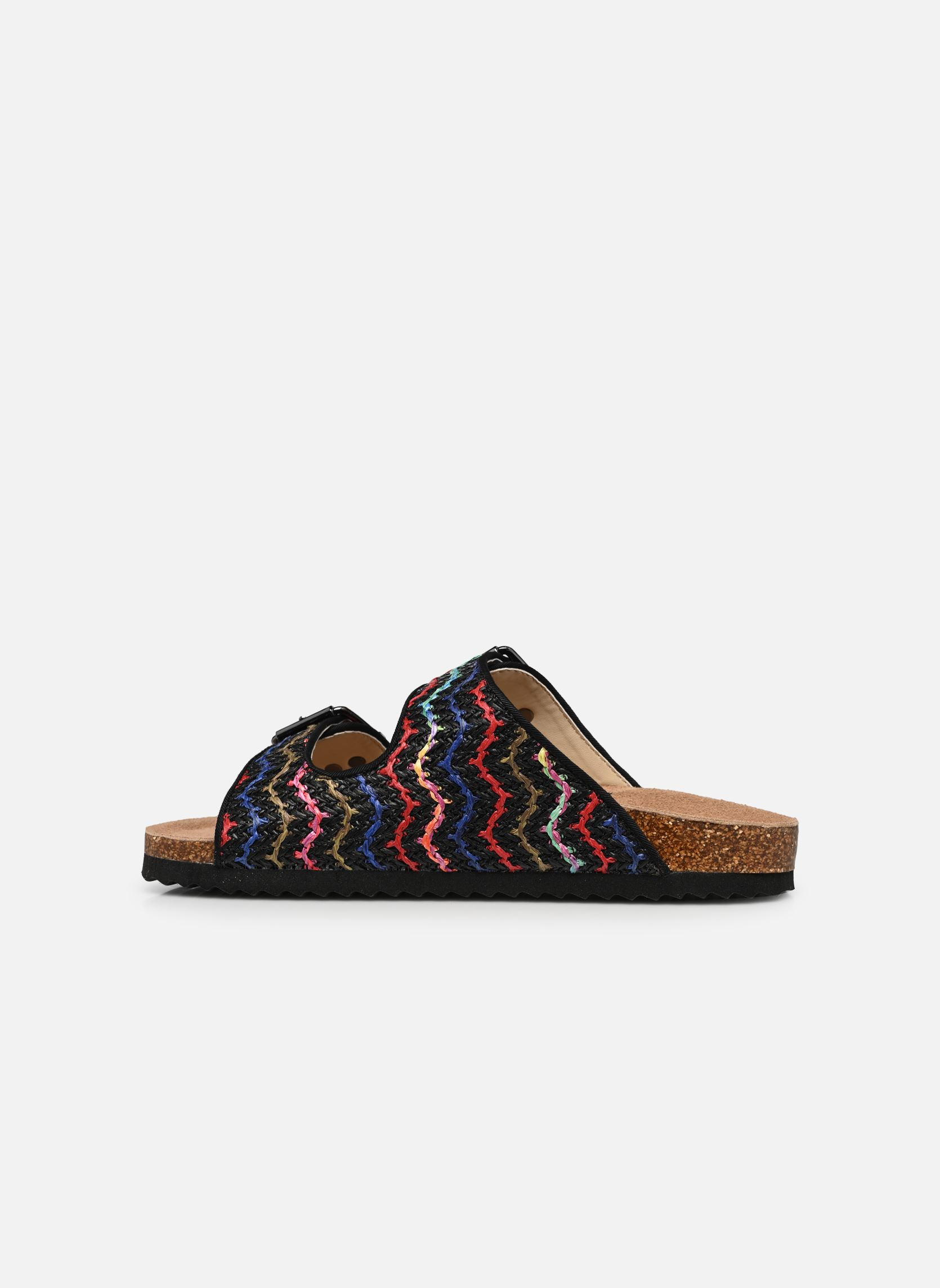 Sandales Sandales en raphia avec boucles HC.BIO30 femme noir Colors of California Sandales Sandales en raphia avec boucles HC.BIO30 femme noir BLA