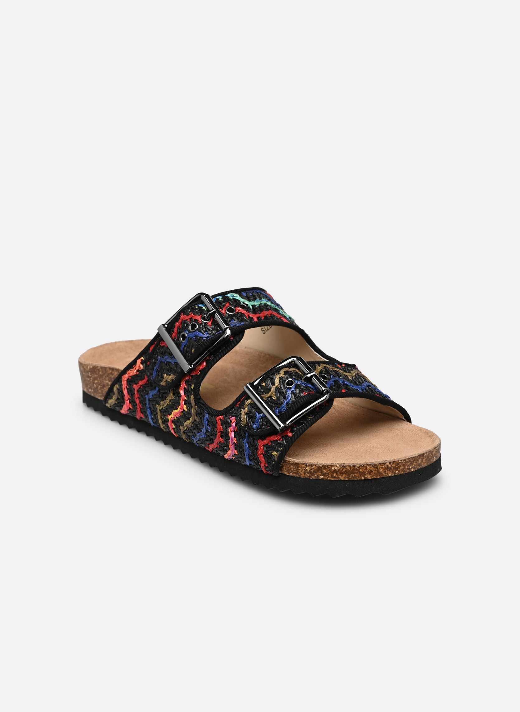 Sandales Sandales en raphia avec boucles HC.BIO30 femme noir Colors of California Sandales Sandales en raphia avec boucles HC.BIO30 femme noir BLA