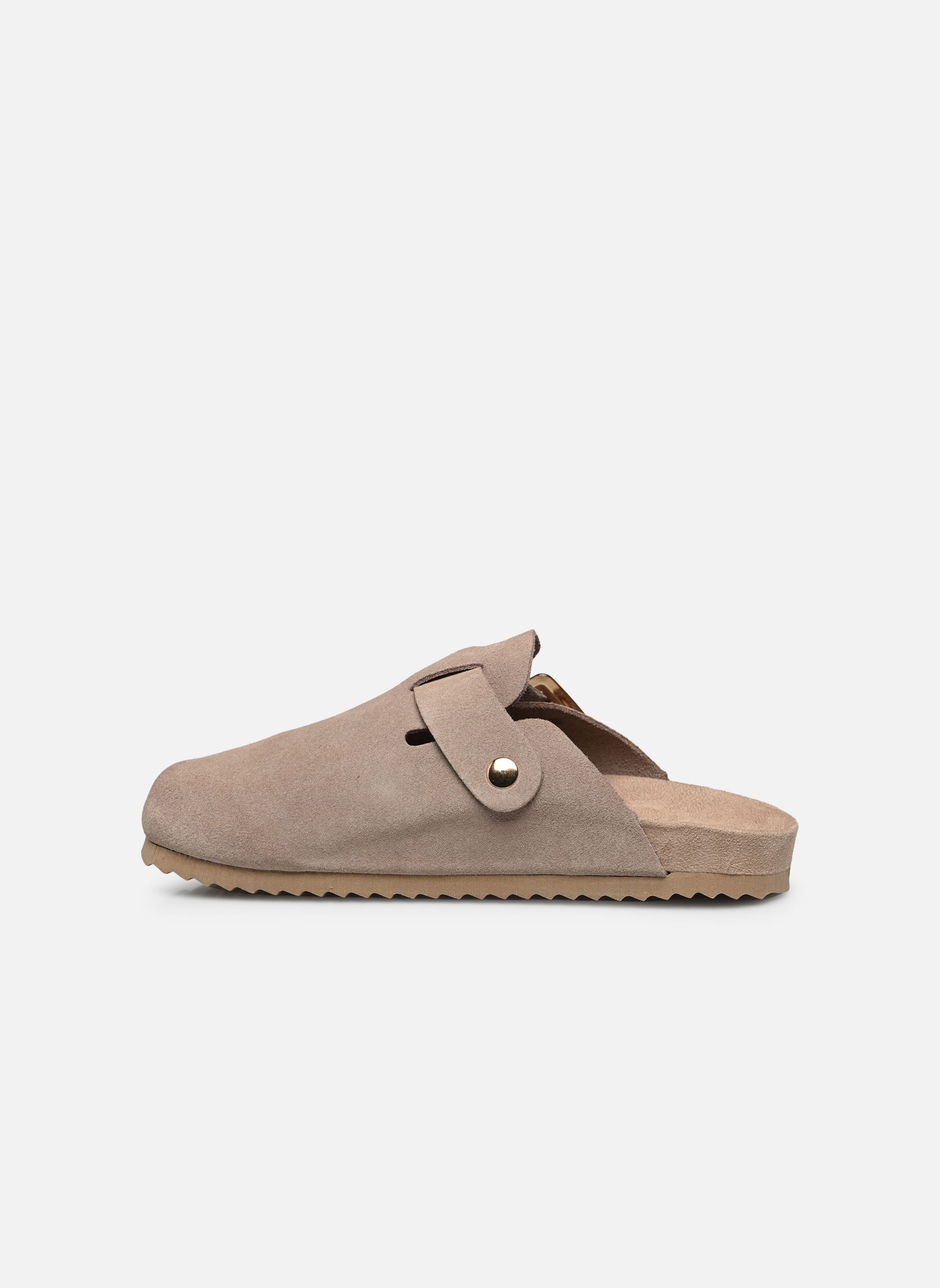Muilen Sabot en suede avec boucle HC.BIO086 dames beige Colors of California Muilen Sabot en suede avec boucle HC.BIO086 dames beige MUD