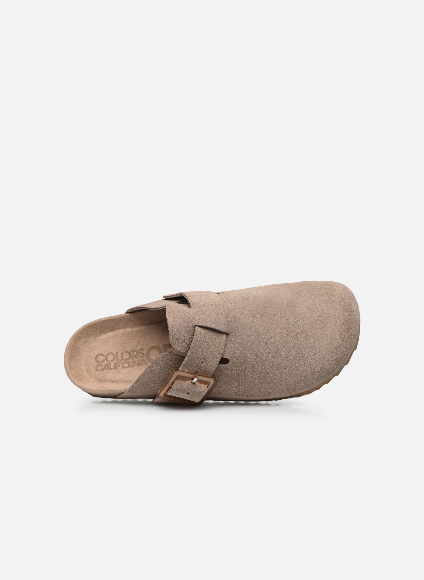 Muilen Sabot en suede avec boucle HC.BIO086 dames beige Colors of California Muilen Sabot en suede avec boucle HC.BIO086 dames beige MUD