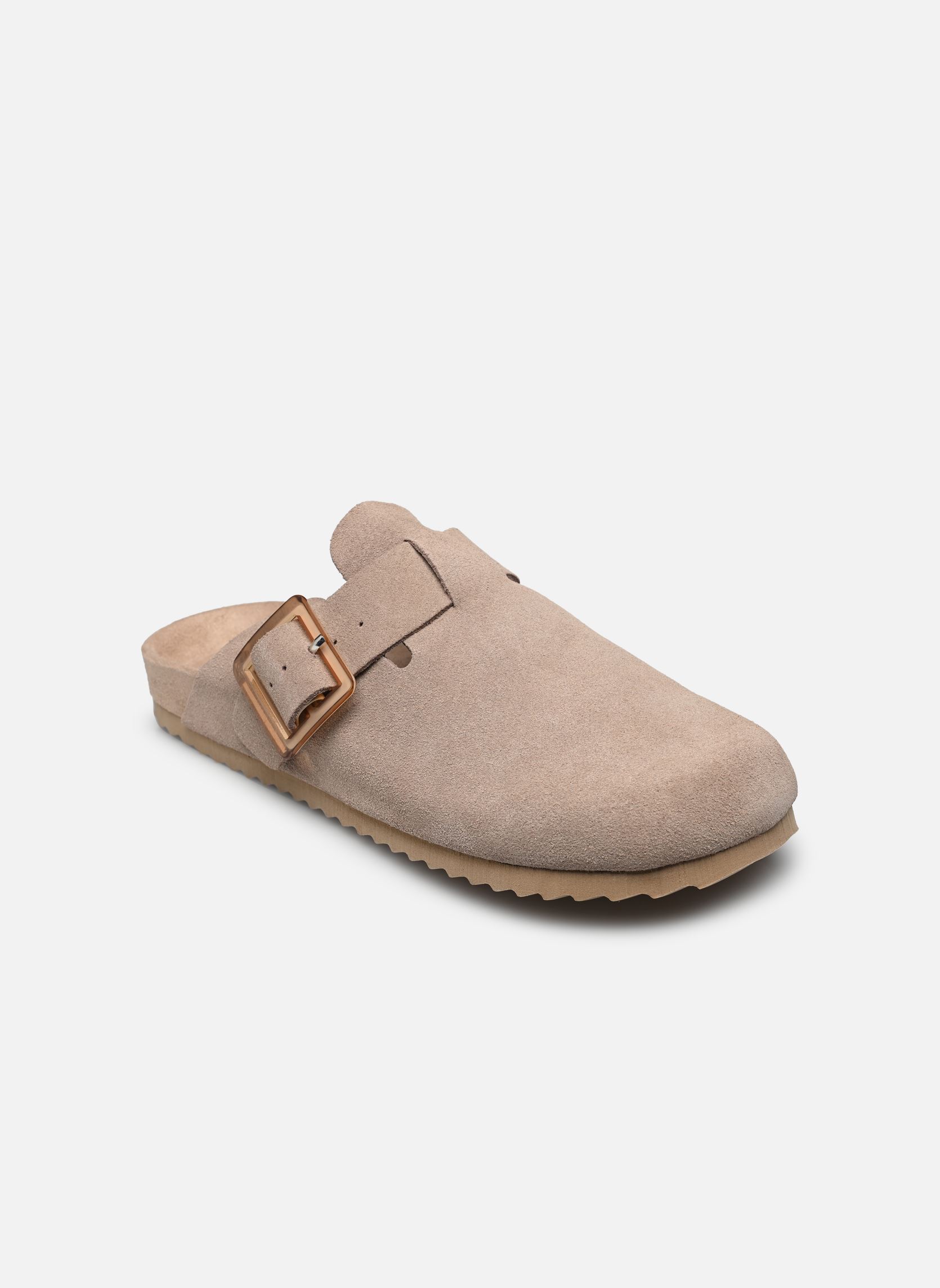 Muilen Sabot en suede avec boucle HC.BIO086 dames beige Colors of California Muilen Sabot en suede avec boucle HC.BIO086 dames beige MUD