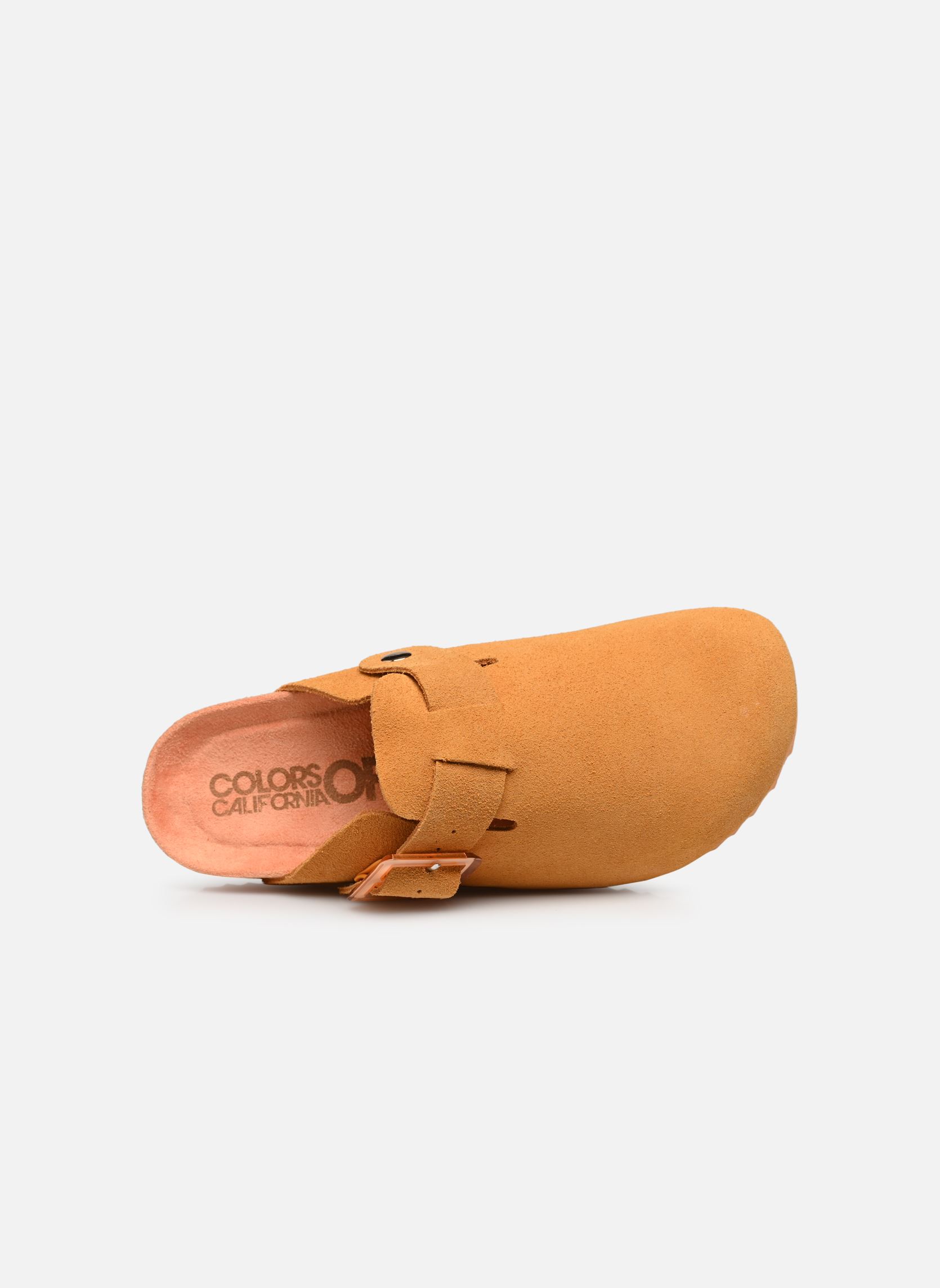 Mules Sabot en suede avec boucle HC.BIO086 femme jaune Colors of California Mules Sabot en suede avec boucle HC.BIO086 femme jaune ORA