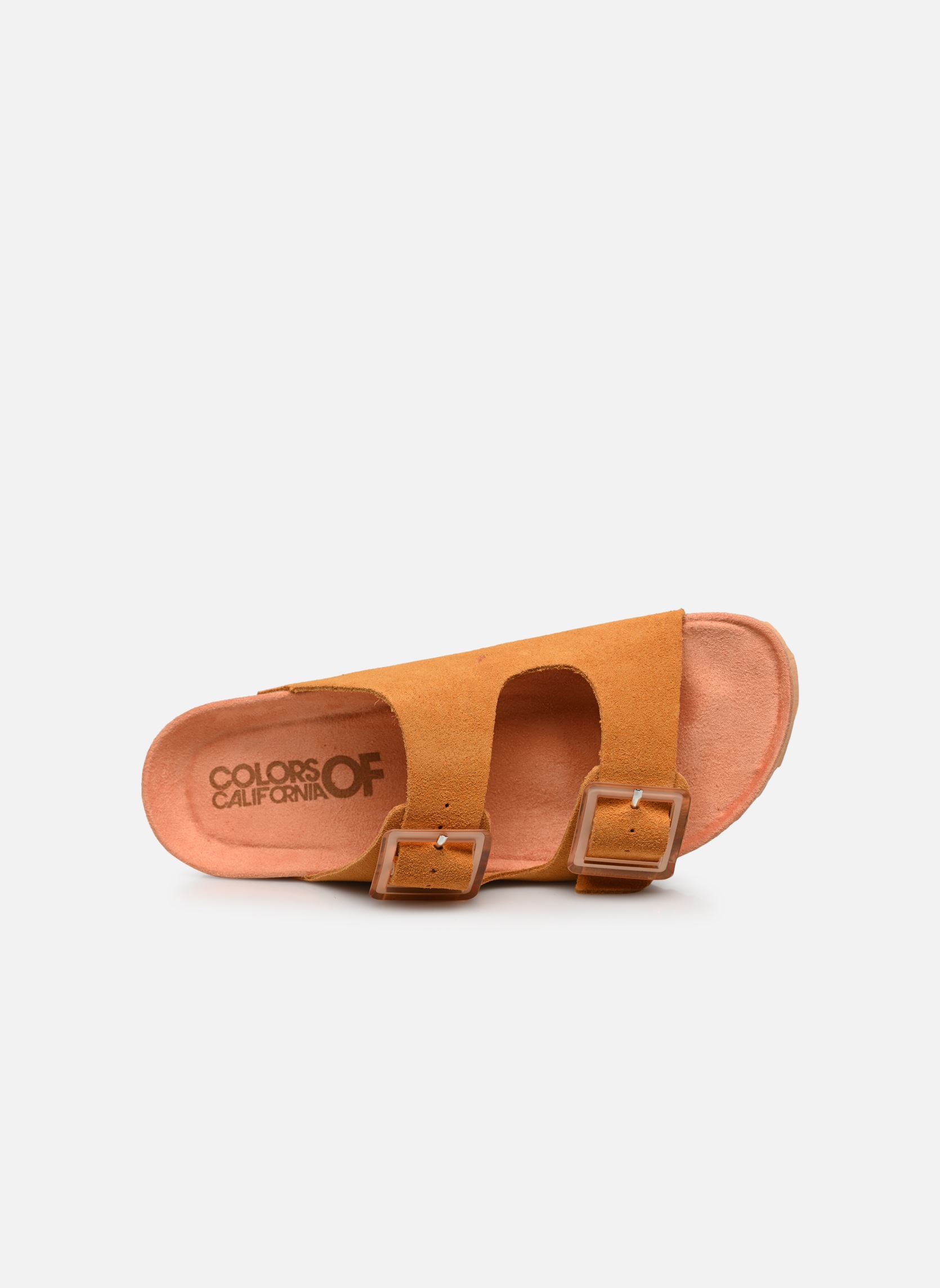 Sandalen Sandales deux boucles en suede HC.BIO056 damen gelb Colors of California Sandalen Sandales deux boucles en suede HC.BIO056 damen gelb ORA