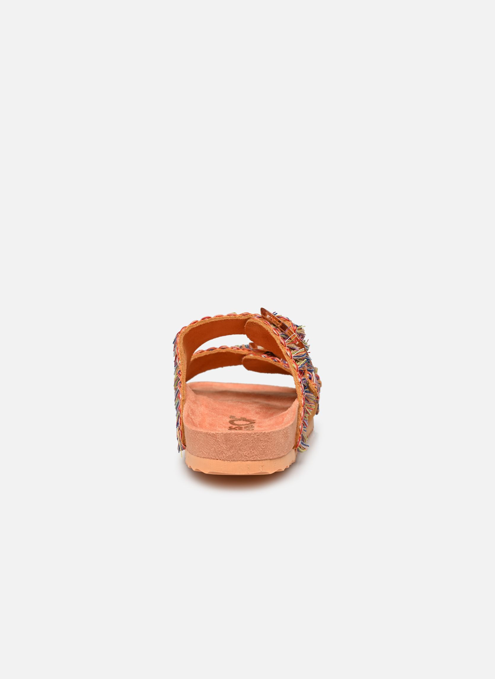 Sandalen Sandales en suede avec crochet multicolo dames oranje Colors of California Sandalen Sandales en suede avec crochet multicolo dames oranje ORA
