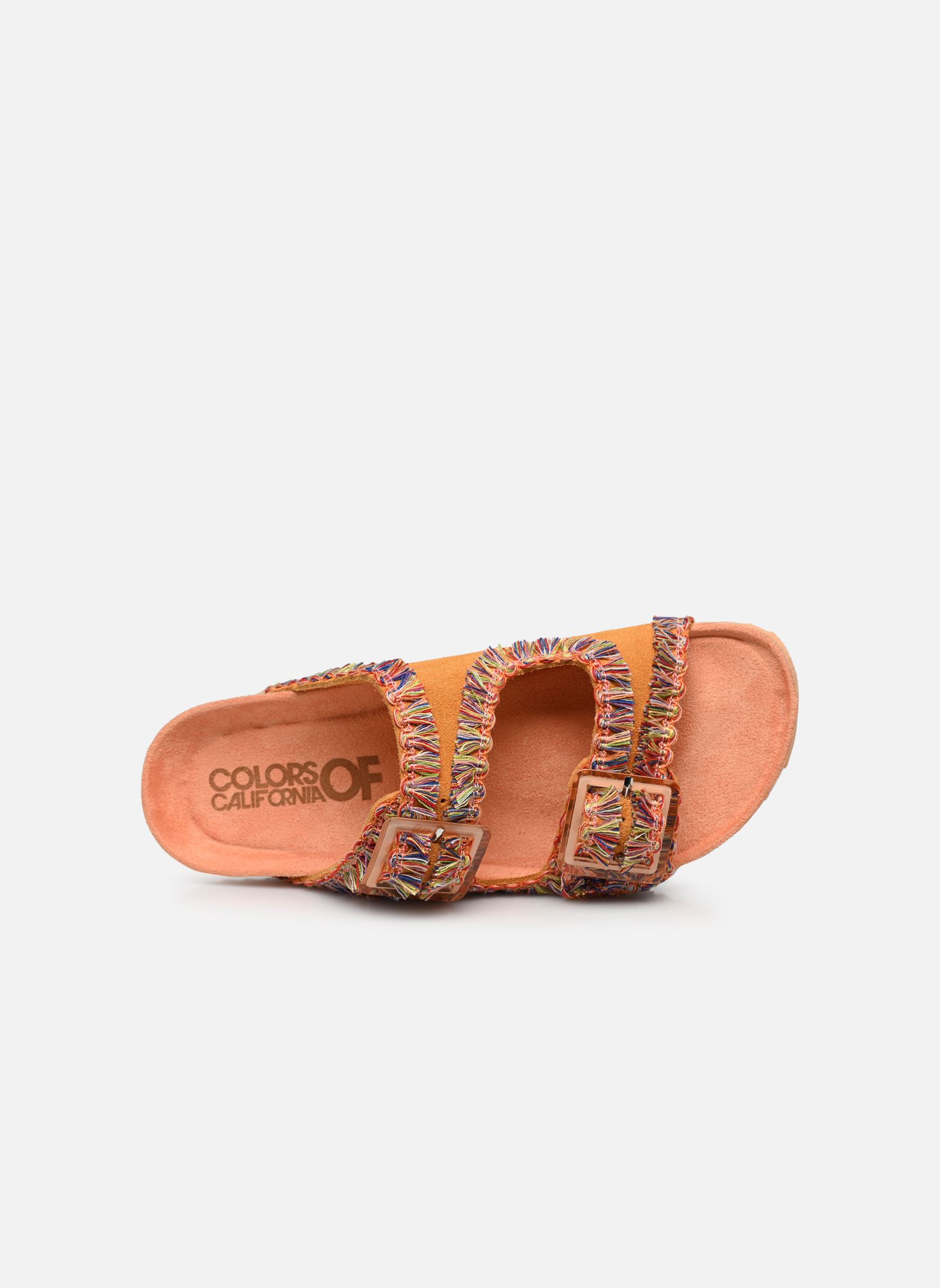Sandalen Sandales en suede avec crochet multicolo dames oranje Colors of California Sandalen Sandales en suede avec crochet multicolo dames oranje ORA