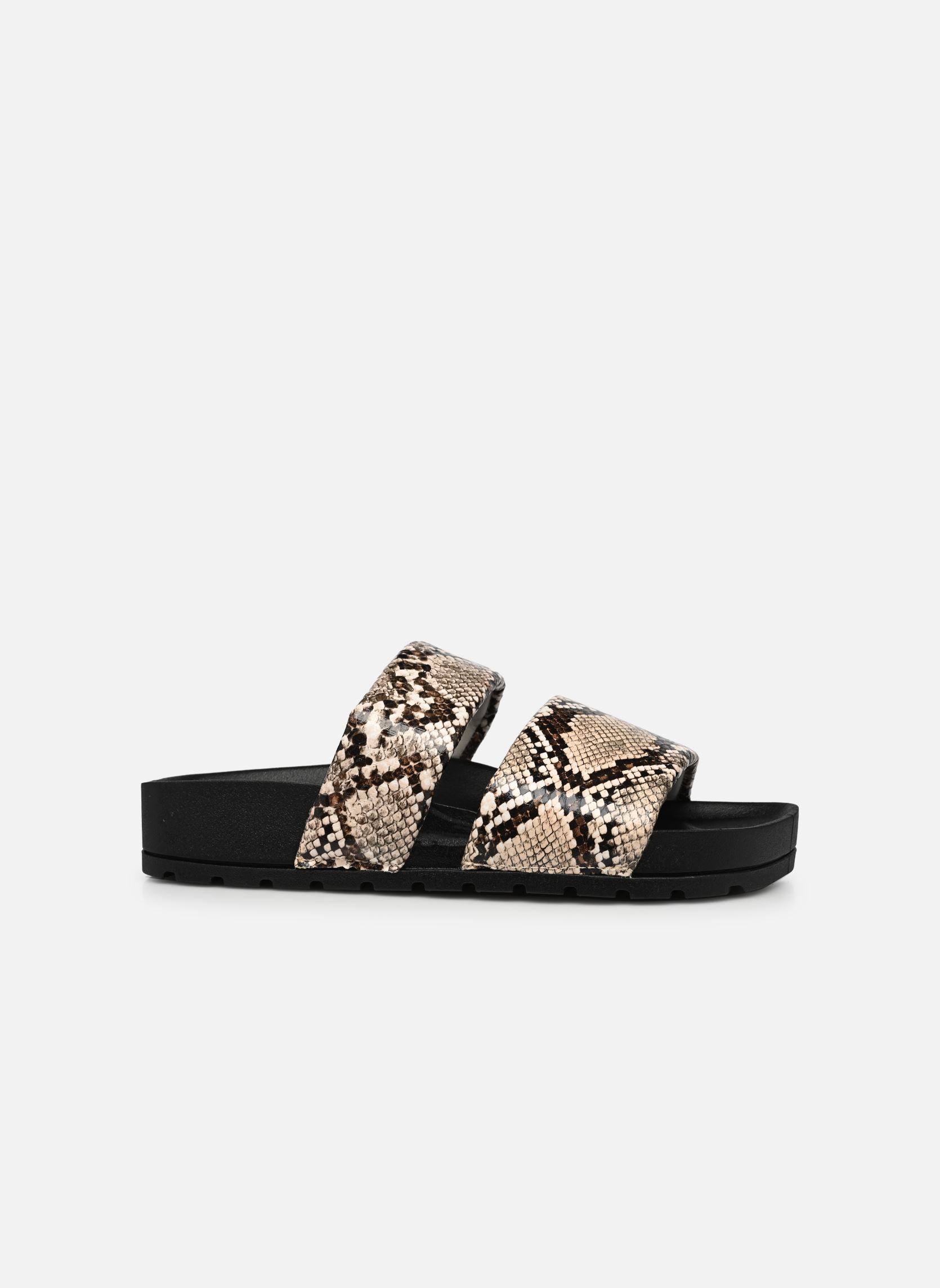 Mules Mule imprimée animalier avec deux bandes femme beige Colors of California Mules Mule imprimée animalier avec deux bandes femme beige NAT
