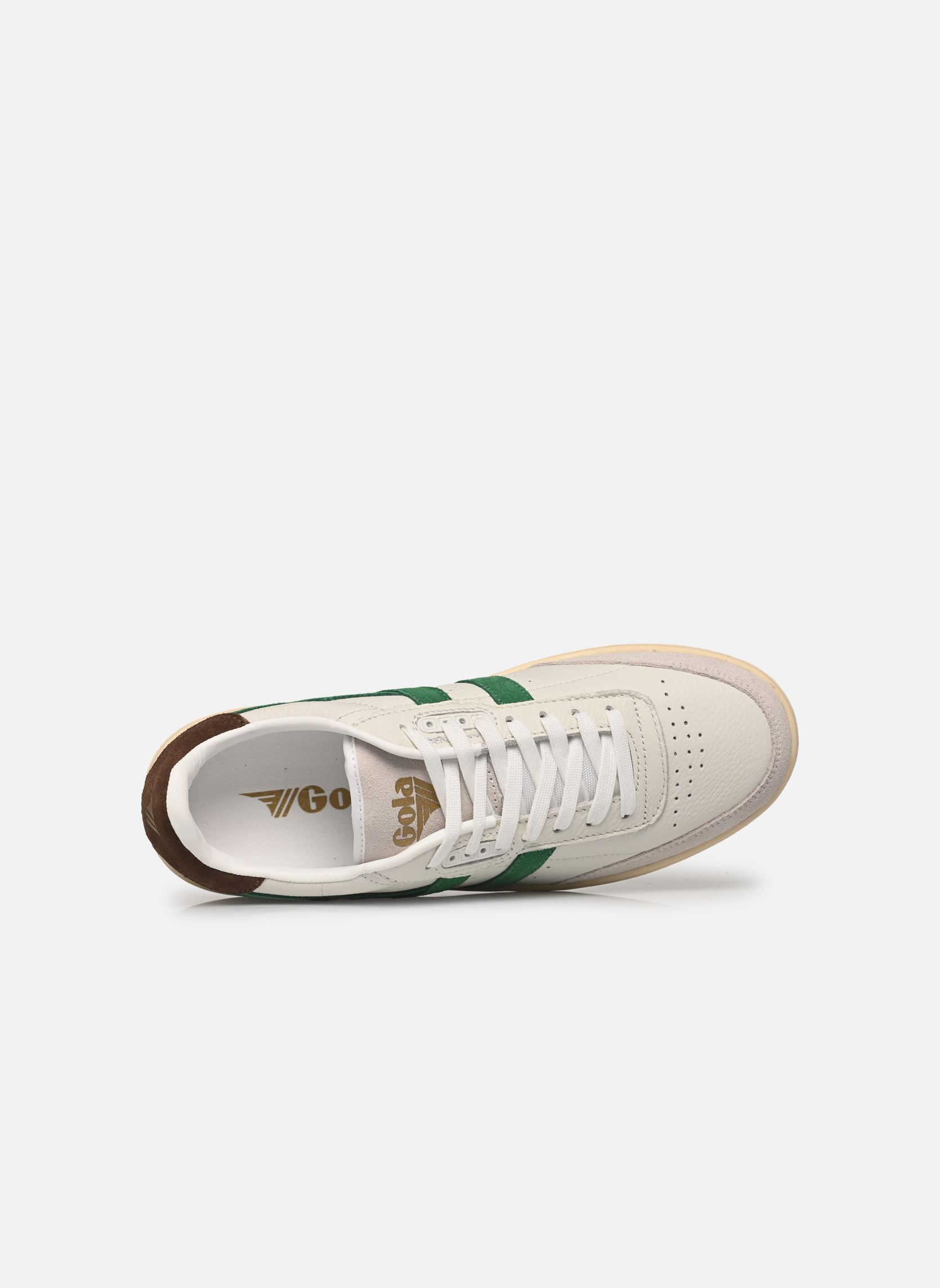Niedrige Sneaker FALCON damen weiß Gola Niedrige Sneaker FALCON damen weiß White/Emerald/Dark Brown