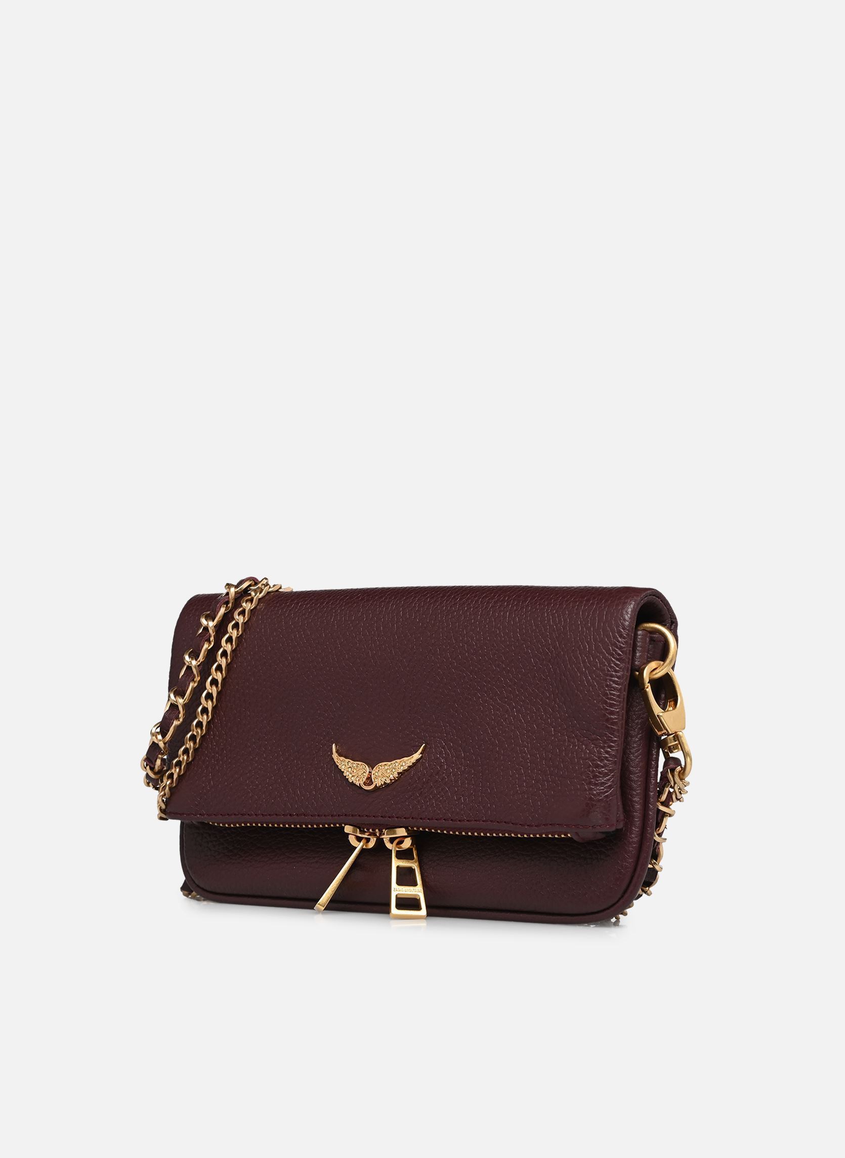 Umhängetaschen ROCK NANO GRAINED LEATHER damen bordeaux Zadig & Voltaire Umhängetaschen ROCK NANO GRAINED LEATHER damen bordeaux DEEP PURPLE