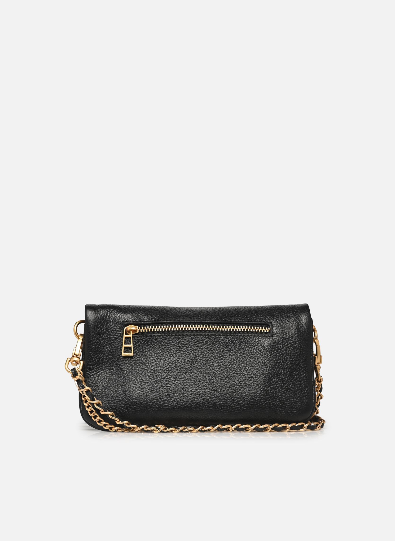 Umhängetaschen ROCK NANO GRAINED LEATHER damen schwarz Zadig & Voltaire Umhängetaschen ROCK NANO GRAINED LEATHER damen schwarz BLACK GOLD