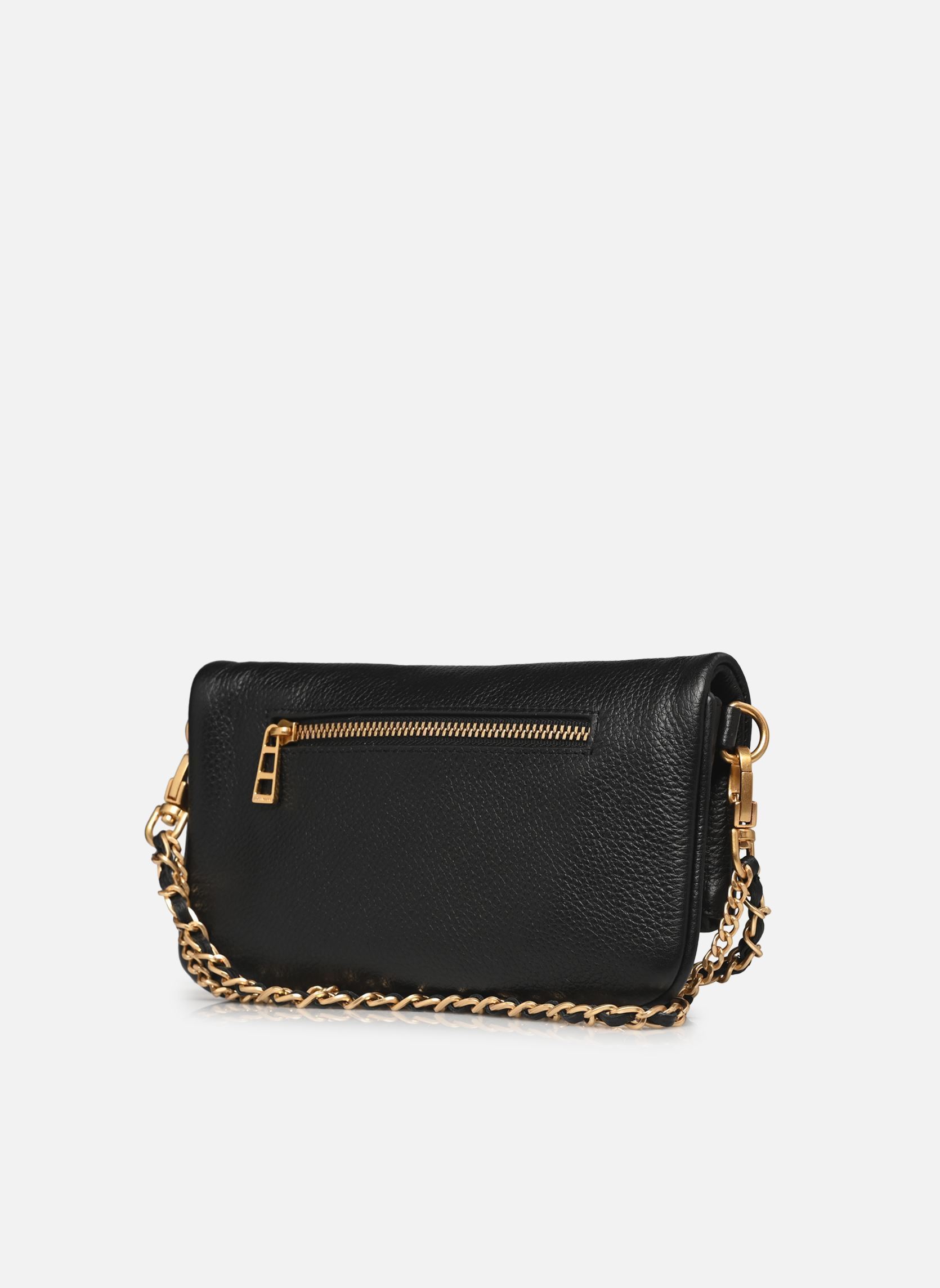 Umhängetaschen ROCK NANO GRAINED LEATHER damen schwarz Zadig & Voltaire Umhängetaschen ROCK NANO GRAINED LEATHER damen schwarz BLACK GOLD