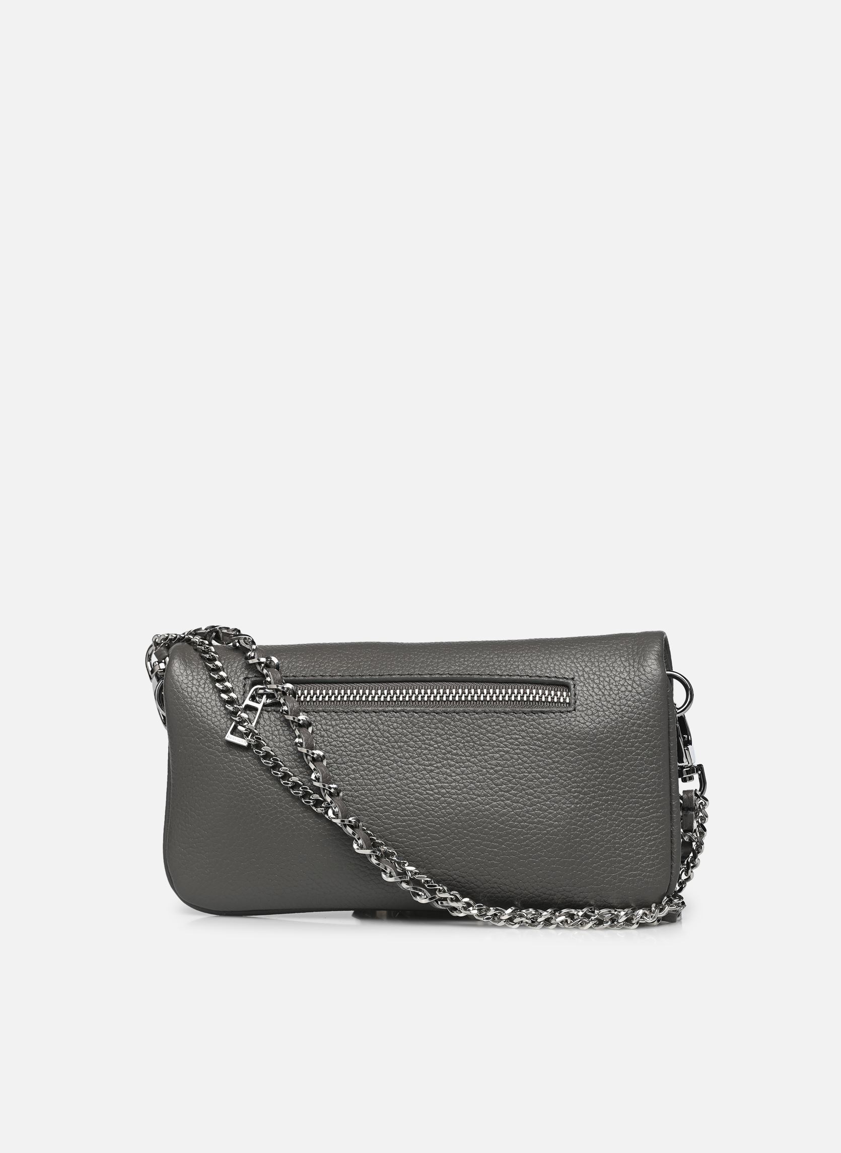 Borse a tracolla ROCK NANO GRAINED LEATHER donna grigio Zadig & Voltaire Borse a tracolla ROCK NANO GRAINED LEATHER donna grigio ROAD