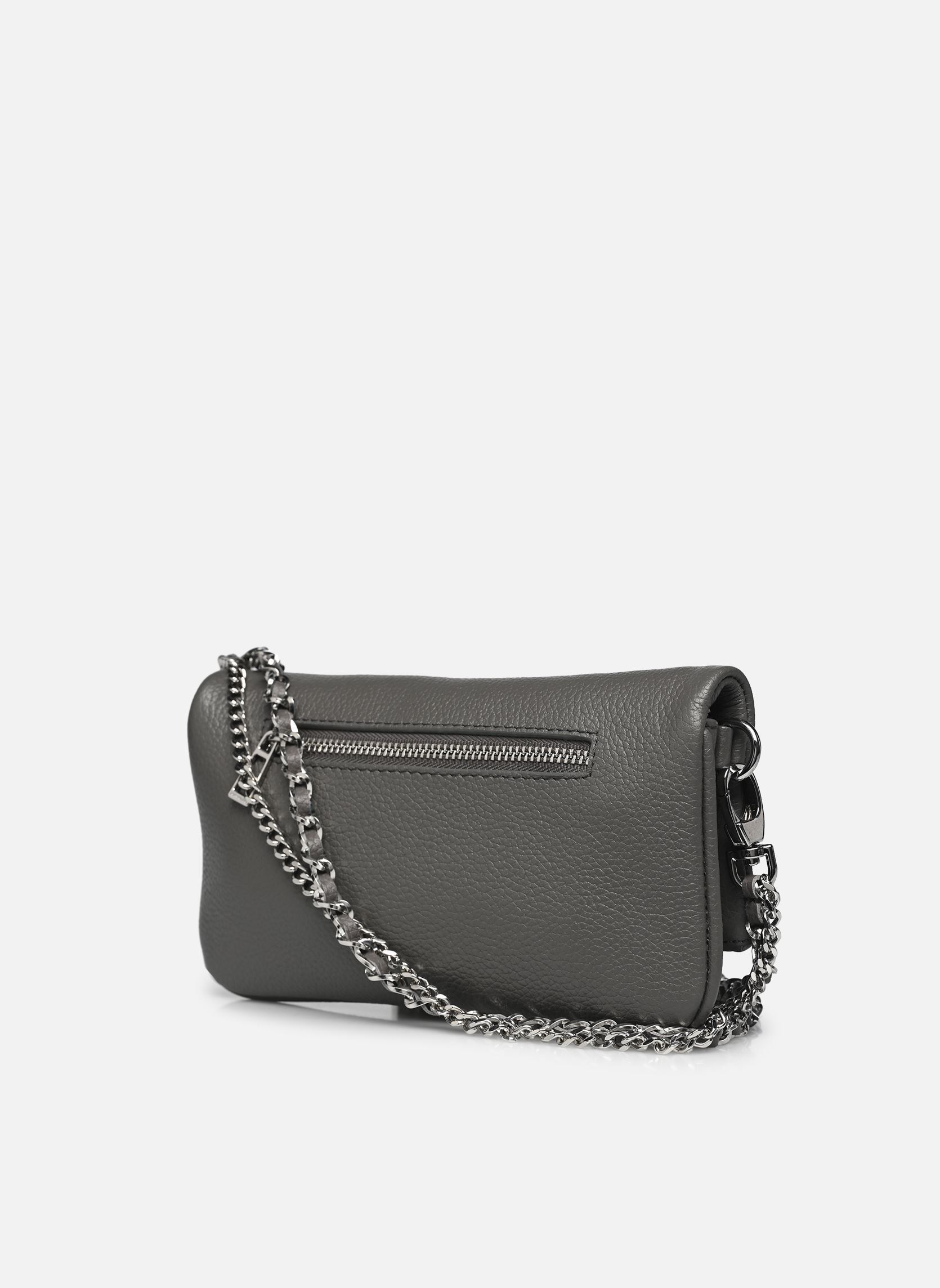 Borse a tracolla ROCK NANO GRAINED LEATHER donna grigio Zadig & Voltaire Borse a tracolla ROCK NANO GRAINED LEATHER donna grigio ROAD