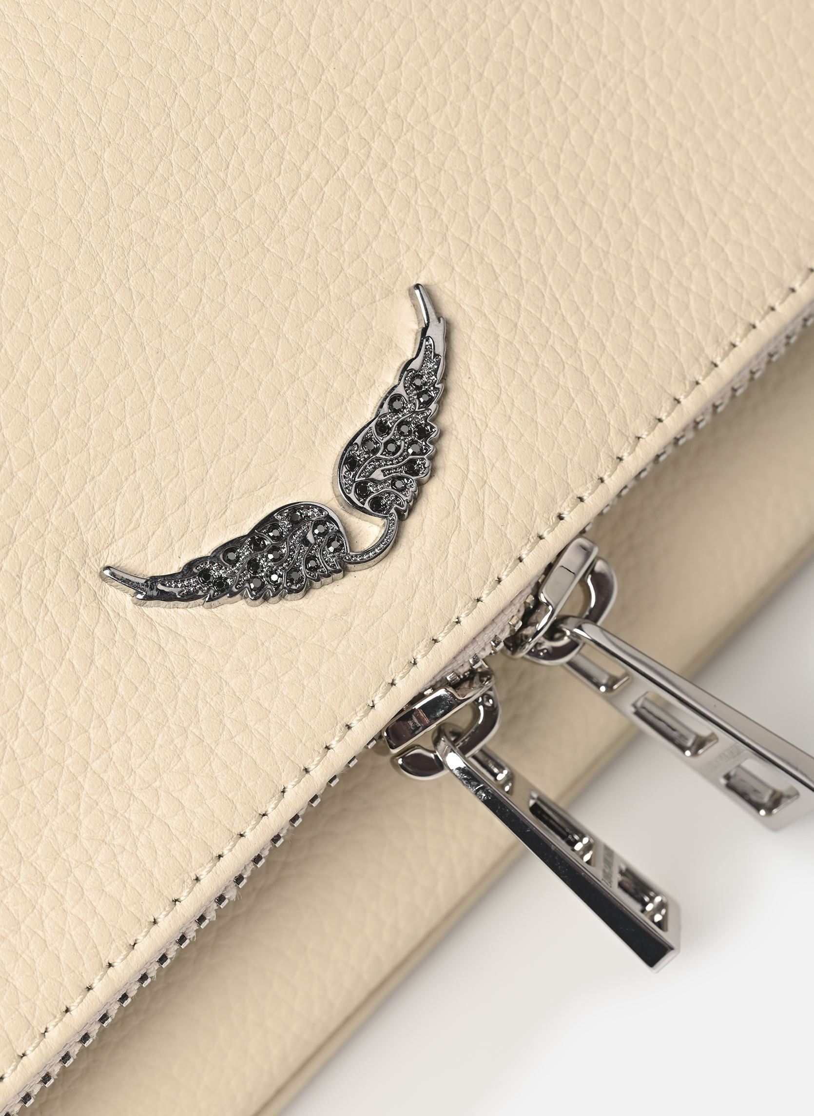 Sacs bandoulière ROCK NANO GRAINED LEATHER femme blanc Zadig & Voltaire Sacs bandoulière ROCK NANO GRAINED LEATHER femme blanc FLASH