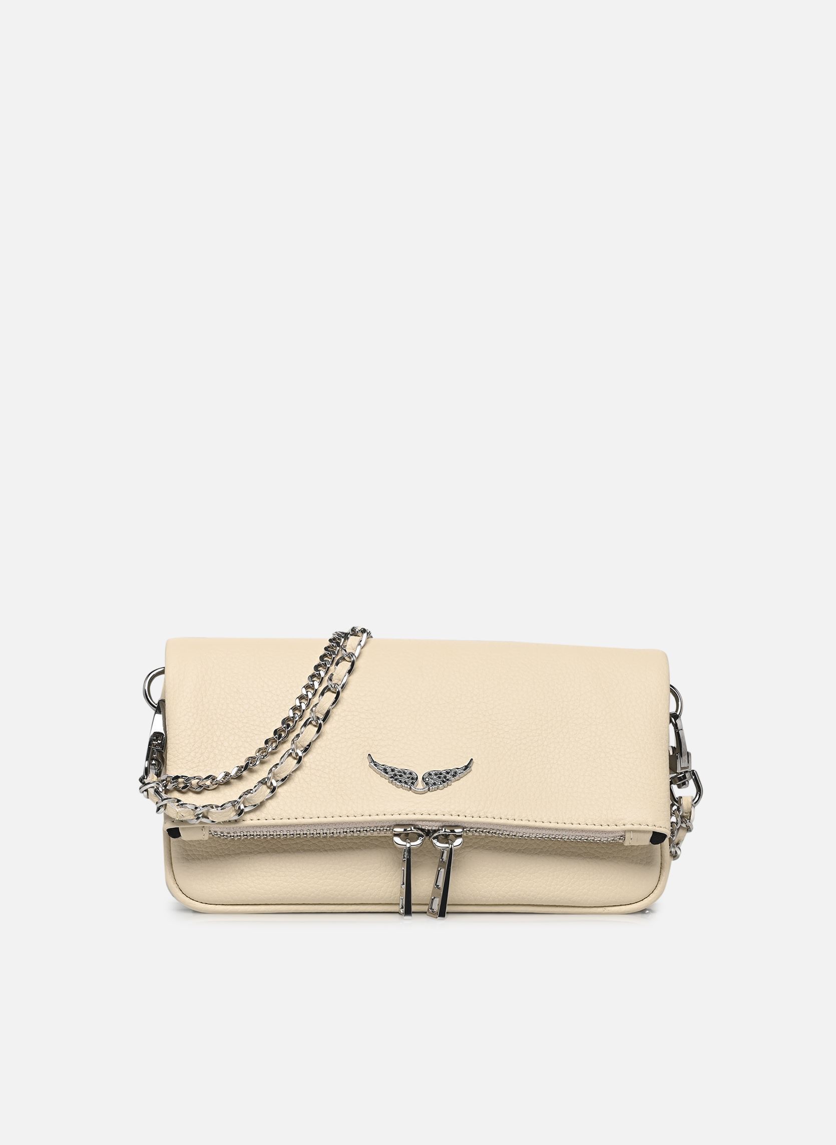 Sacs bandoulière ROCK NANO GRAINED LEATHER femme blanc Zadig & Voltaire Sacs bandoulière ROCK NANO GRAINED LEATHER femme blanc FLASH