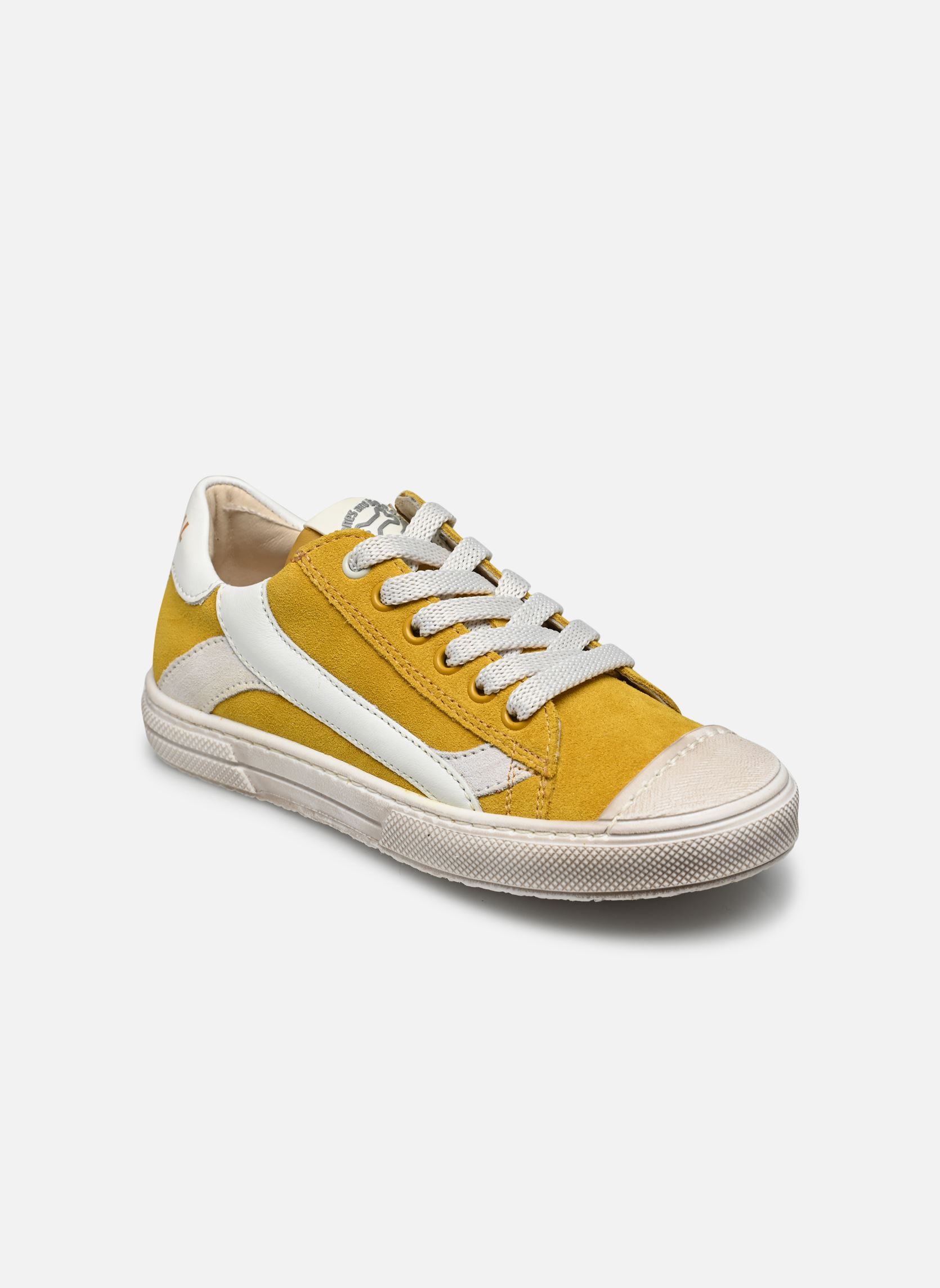 Baskets basses 4346 MAUST jaune Stones and Bones Baskets basses 4346 MAUST jaune CRS YELLOW + WHITE