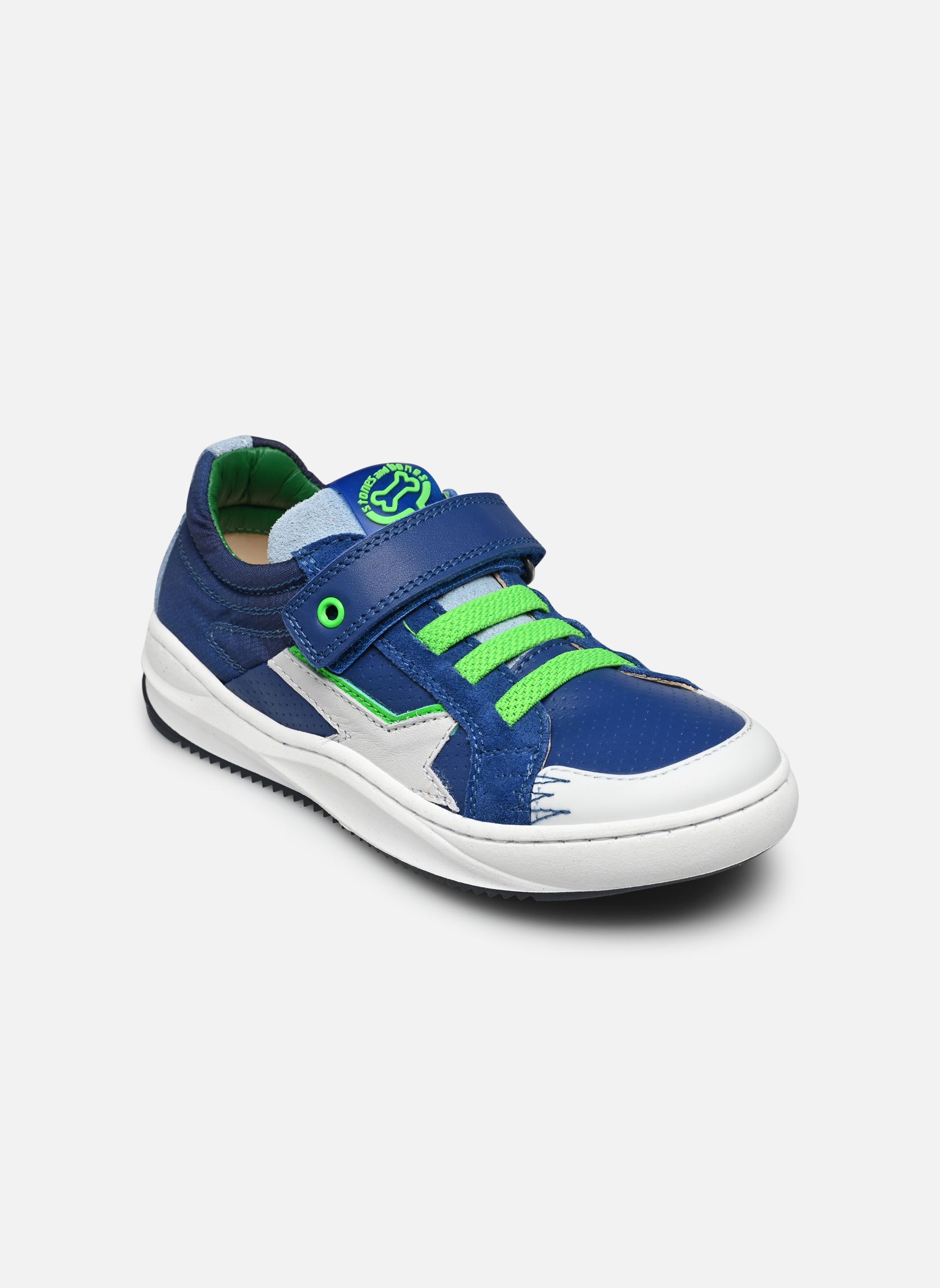 Lage sneakers 4984 PEDEL jongens blauw Stones and Bones Lage sneakers 4984 PEDEL jongens blauw CALF - CRS ELECTRIC BLUE + OFF