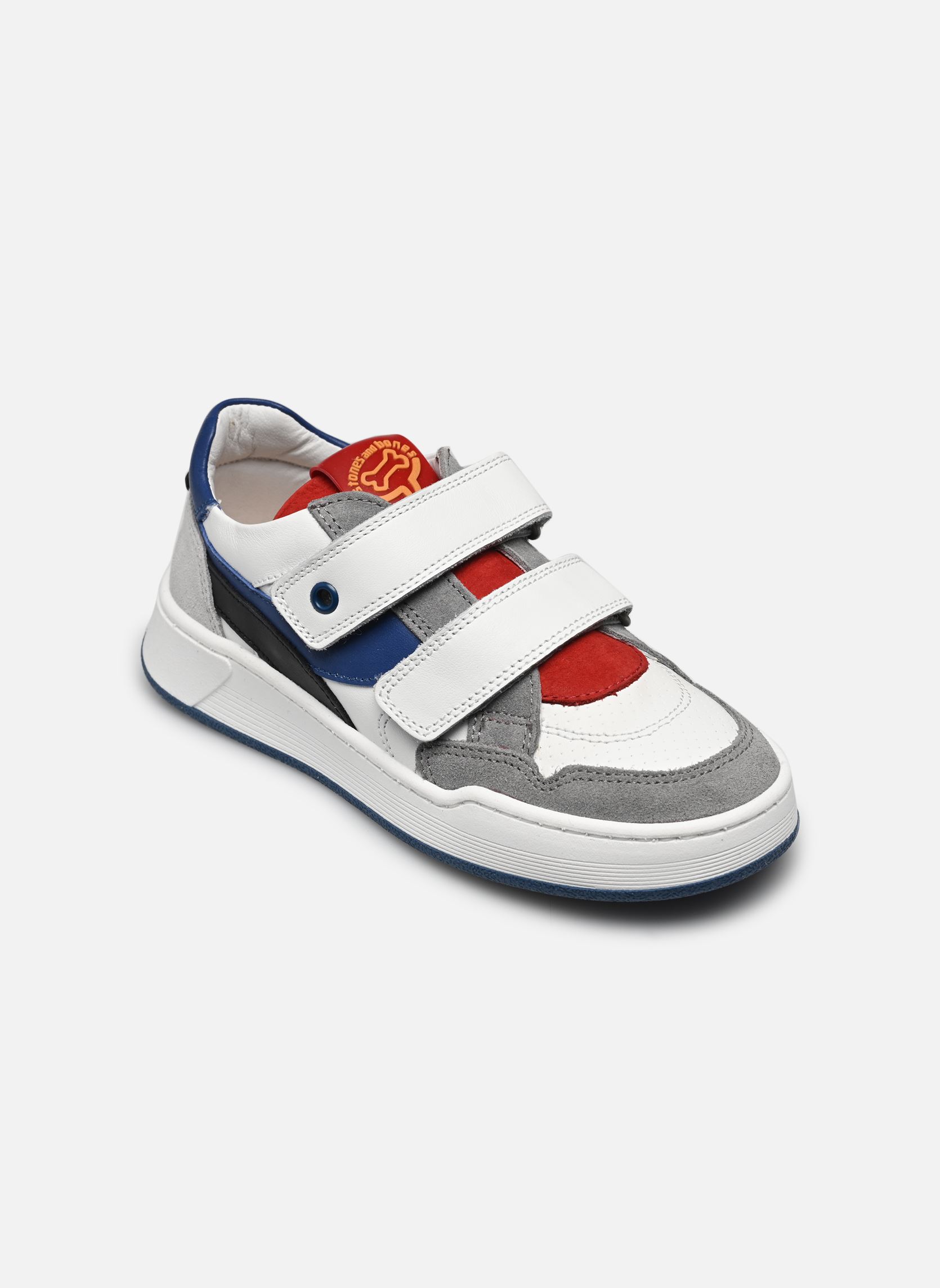 Lage sneakers 4977 RICER jongens wit Stones and Bones Lage sneakers 4977 RICER jongens wit CRS WHITE + GREY