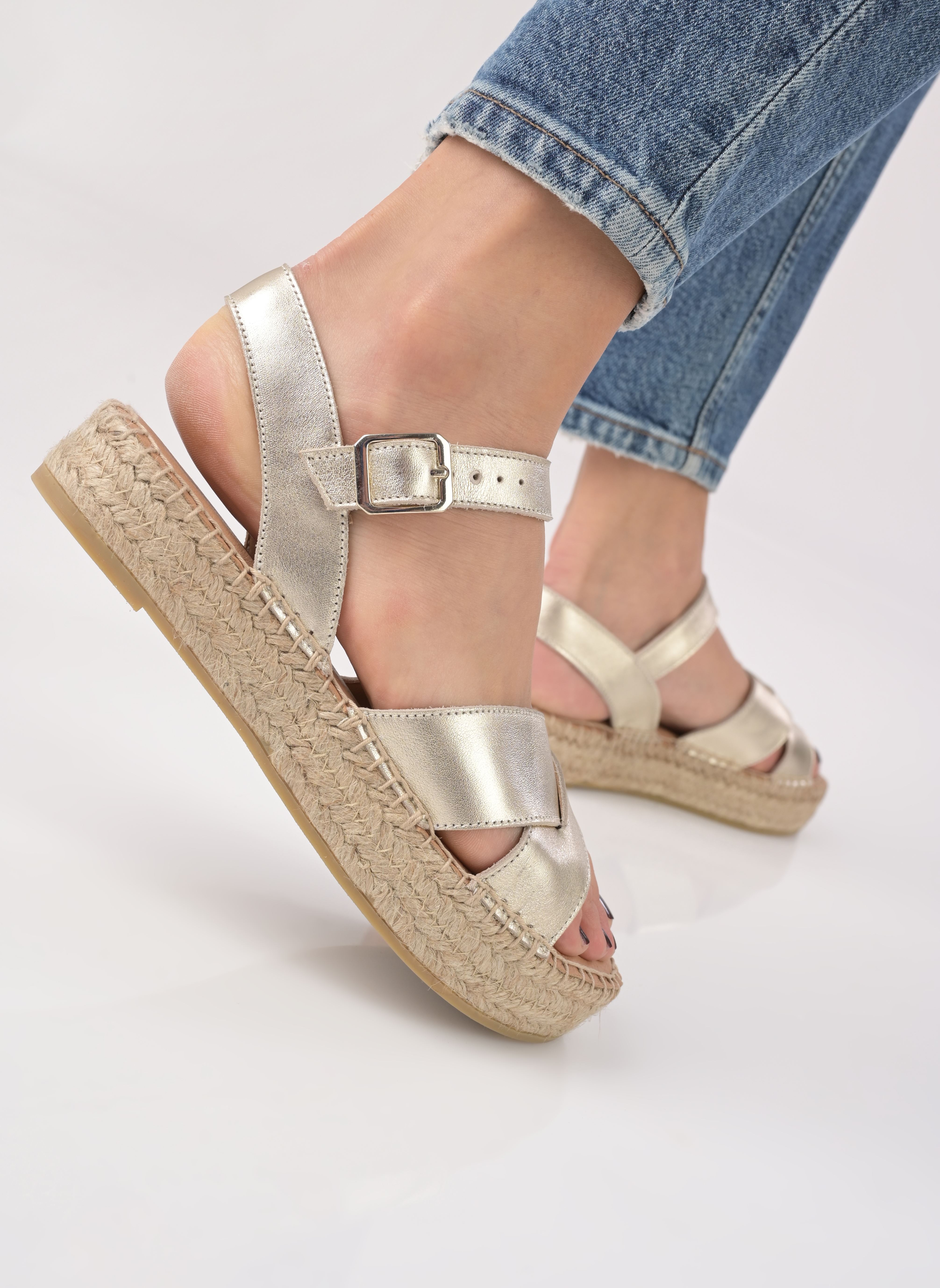 Flache Espadrilles Ipicène damen gold und bronze Georgia Rose Flache Espadrilles Ipicène damen gold und bronze Doré