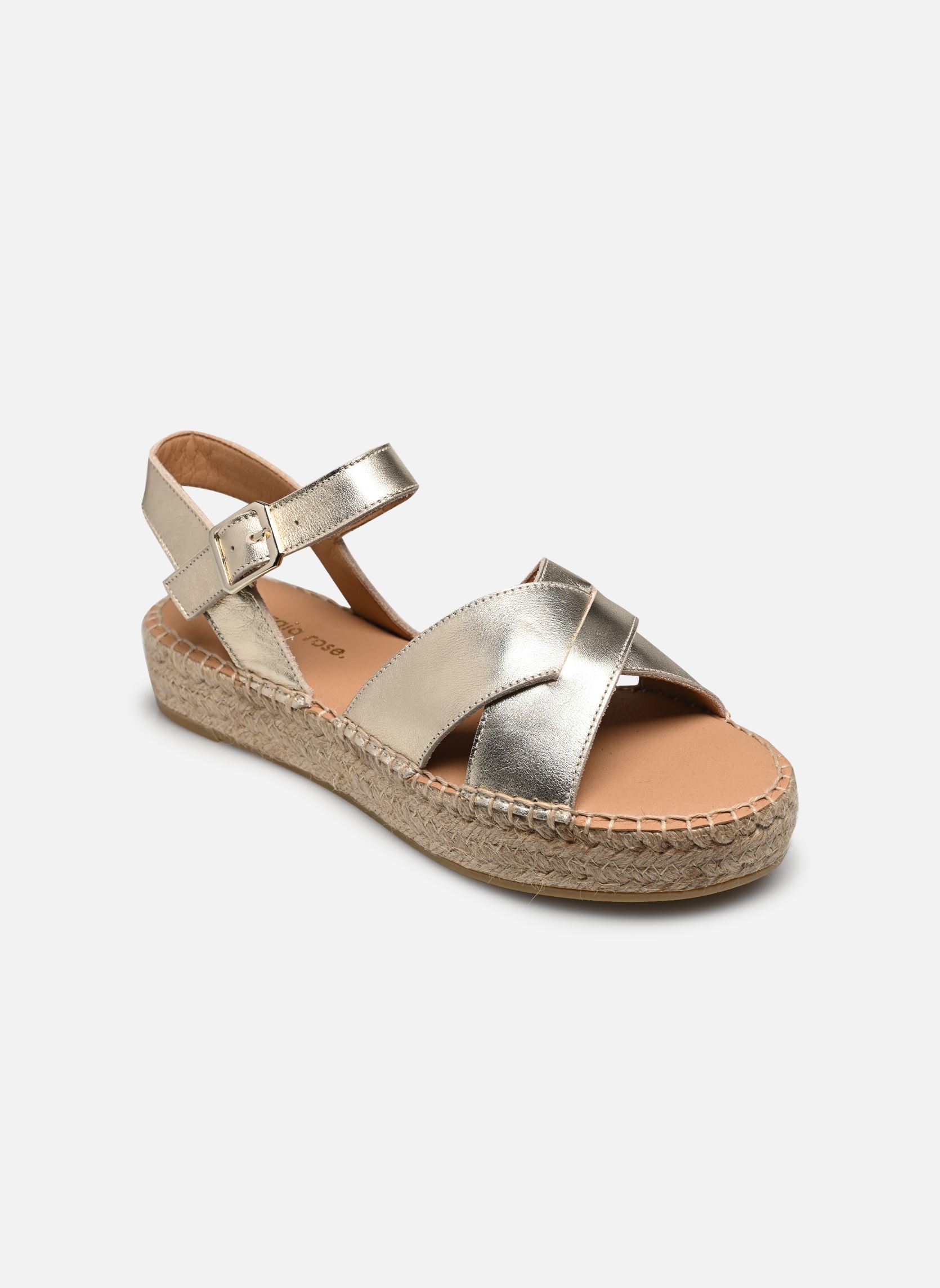 Flache Espadrilles Ipicène damen gold und bronze Georgia Rose Flache Espadrilles Ipicène damen gold und bronze Doré